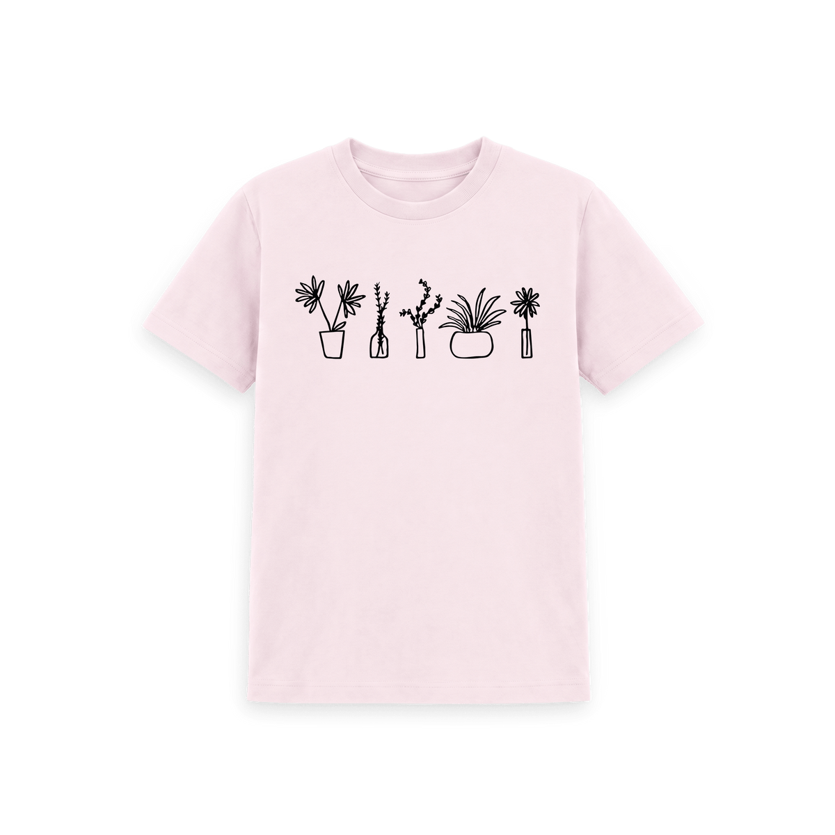 Pink Printed Kids T-Shirt Front