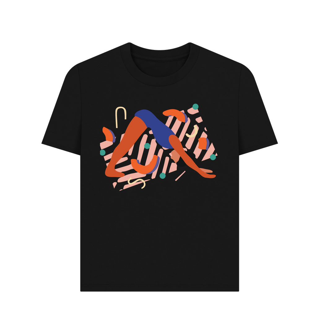Black Printed T-shirt Front