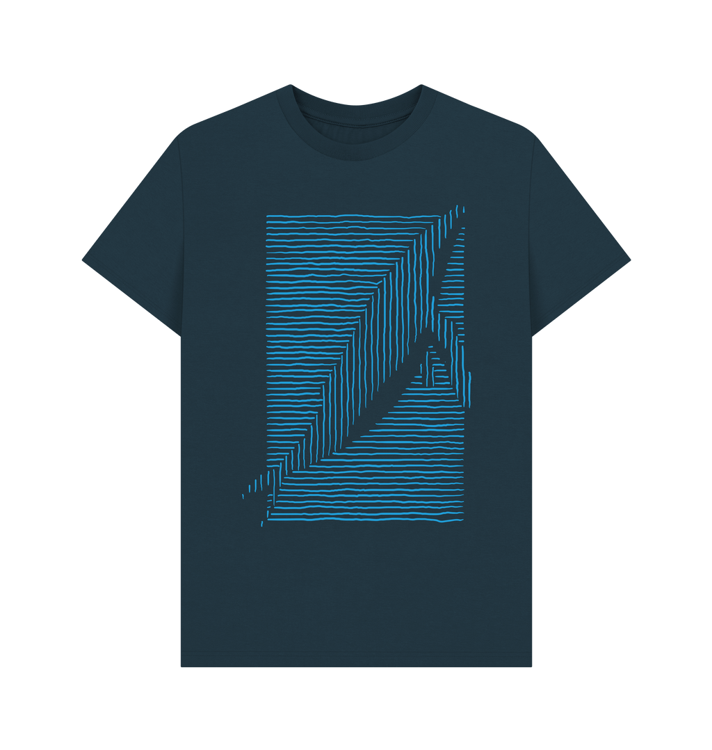 Denim Blue Printed T-shirt Front