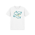 White Printed Kids T-Shirt Front