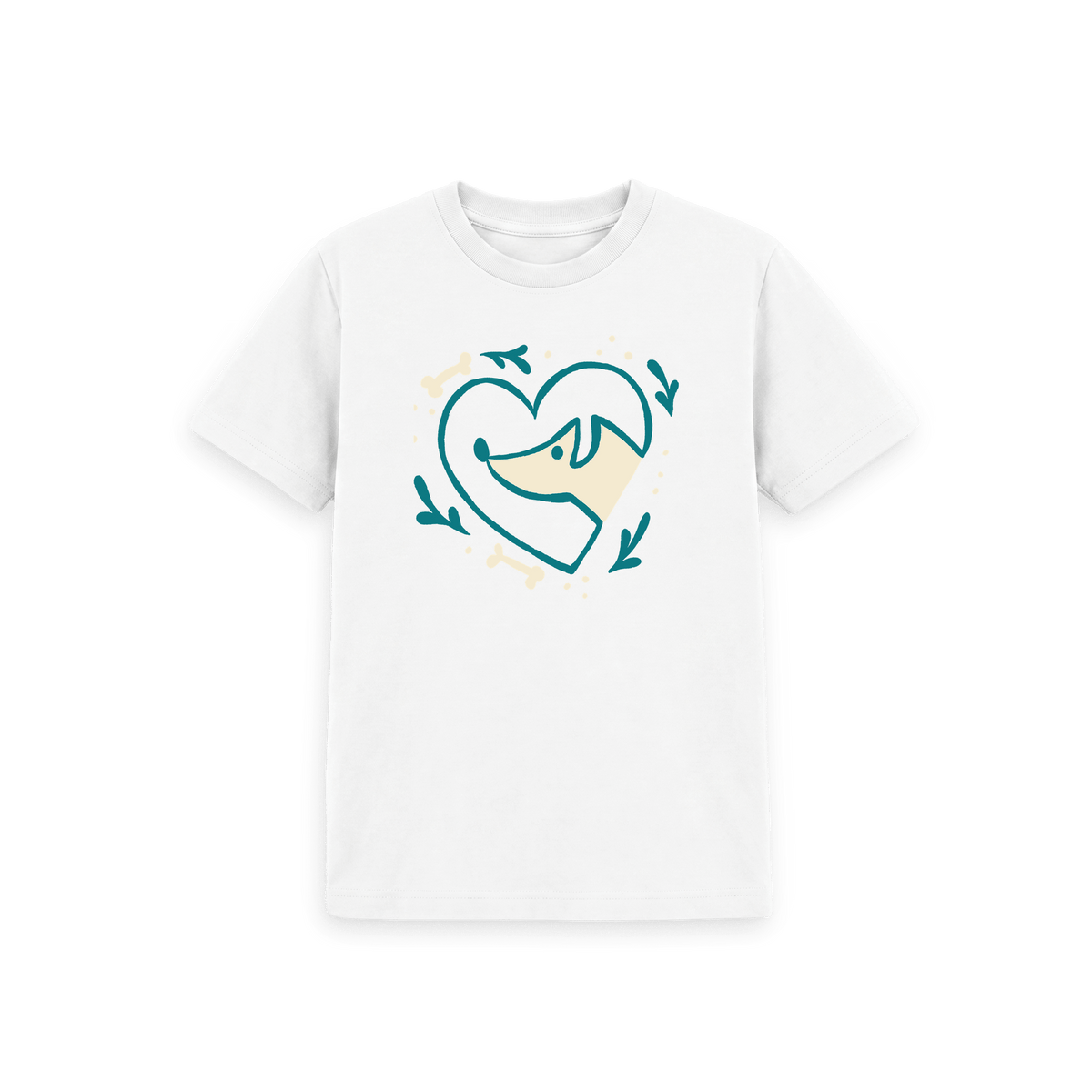 White Printed Kids T-Shirt Front