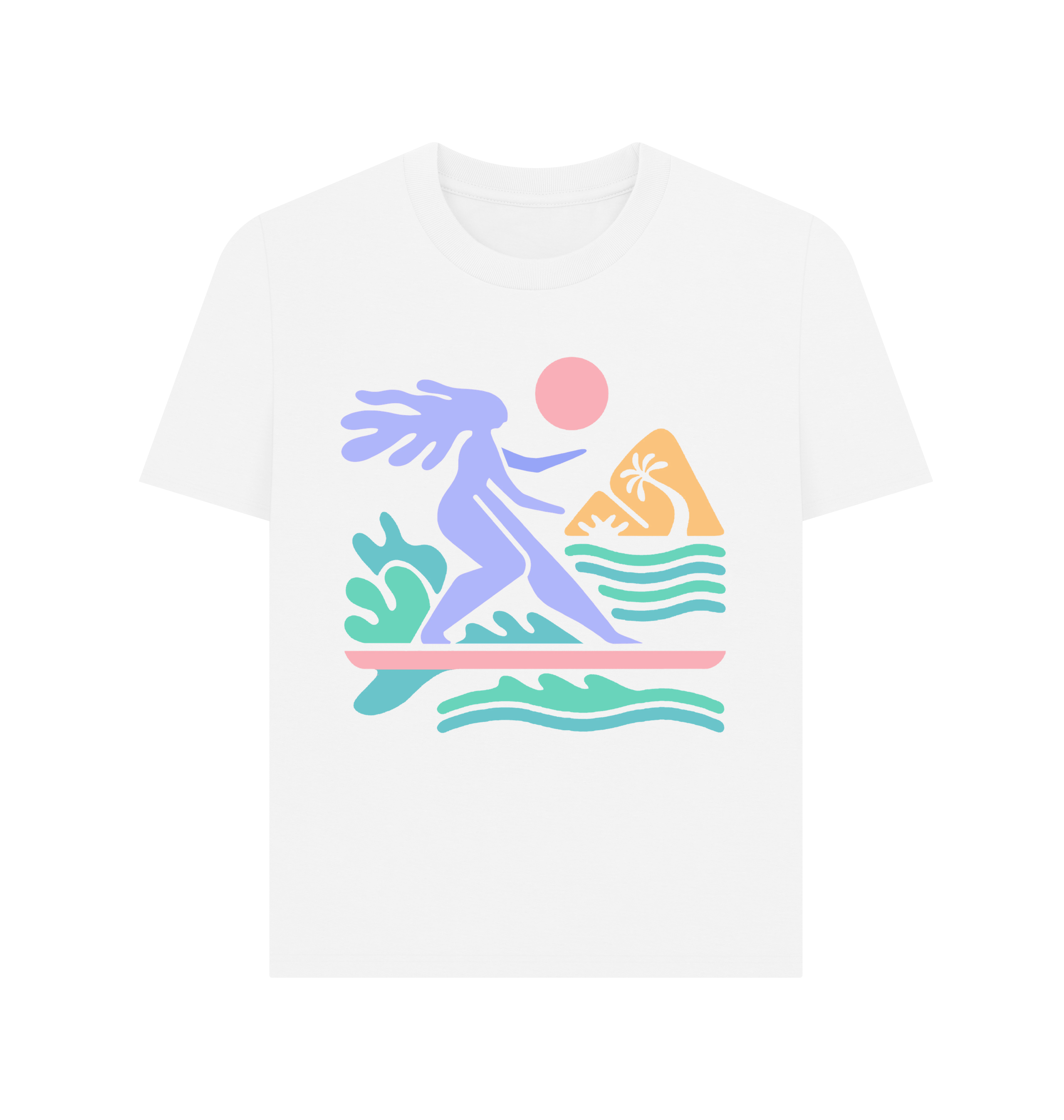 White Printed T-shirt Front