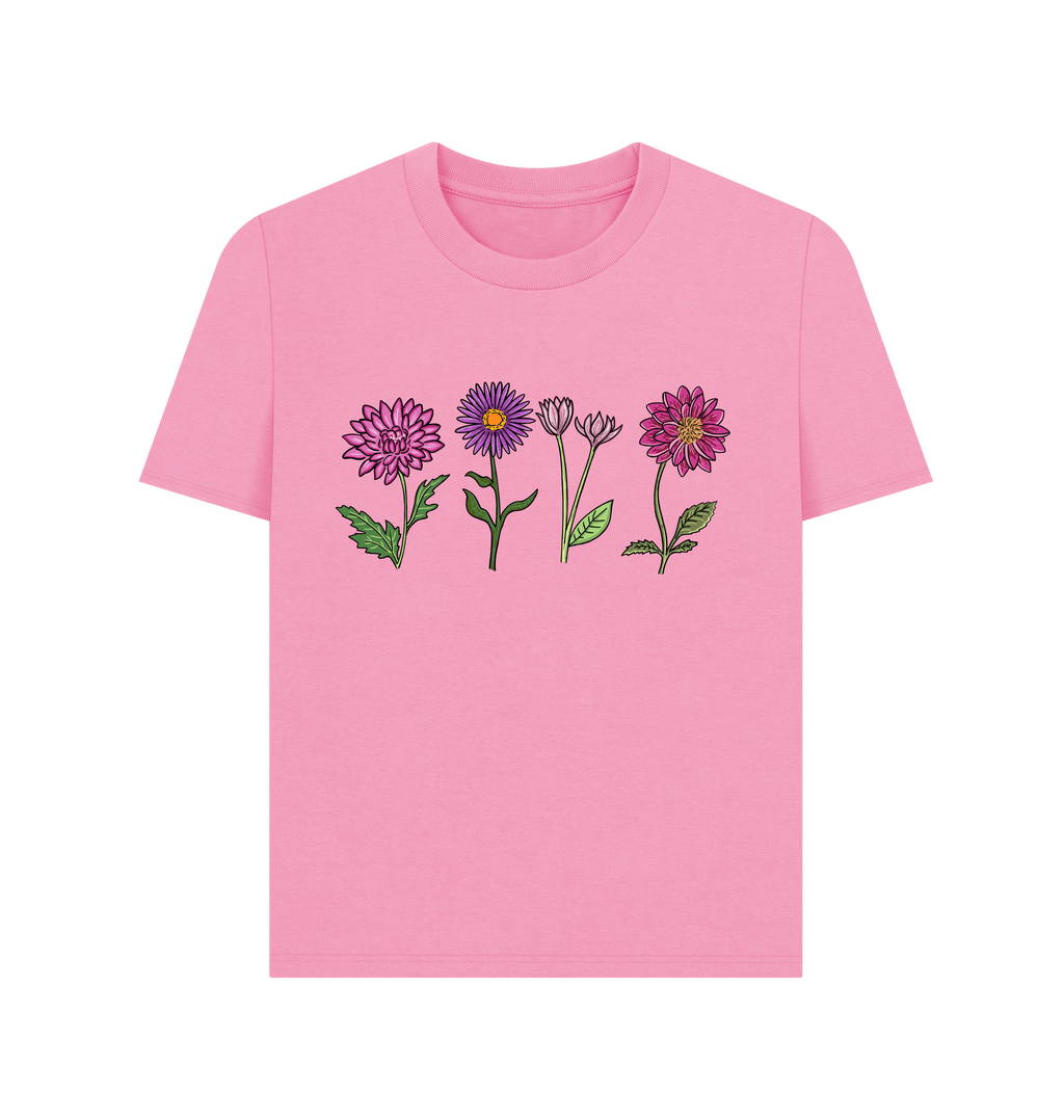 Rose Pink Printed T-shirt Front