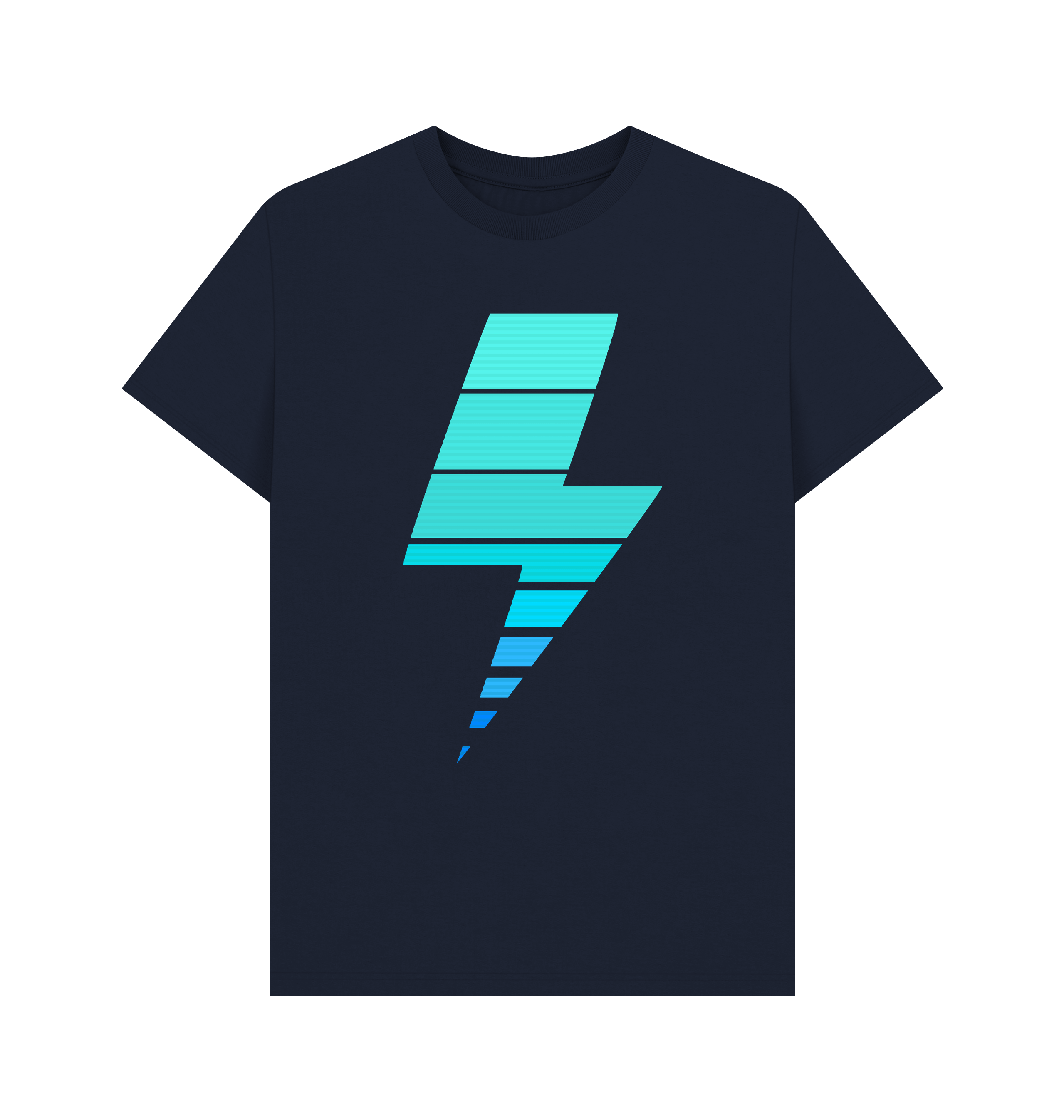Navy Blue Printed T-shirt Front