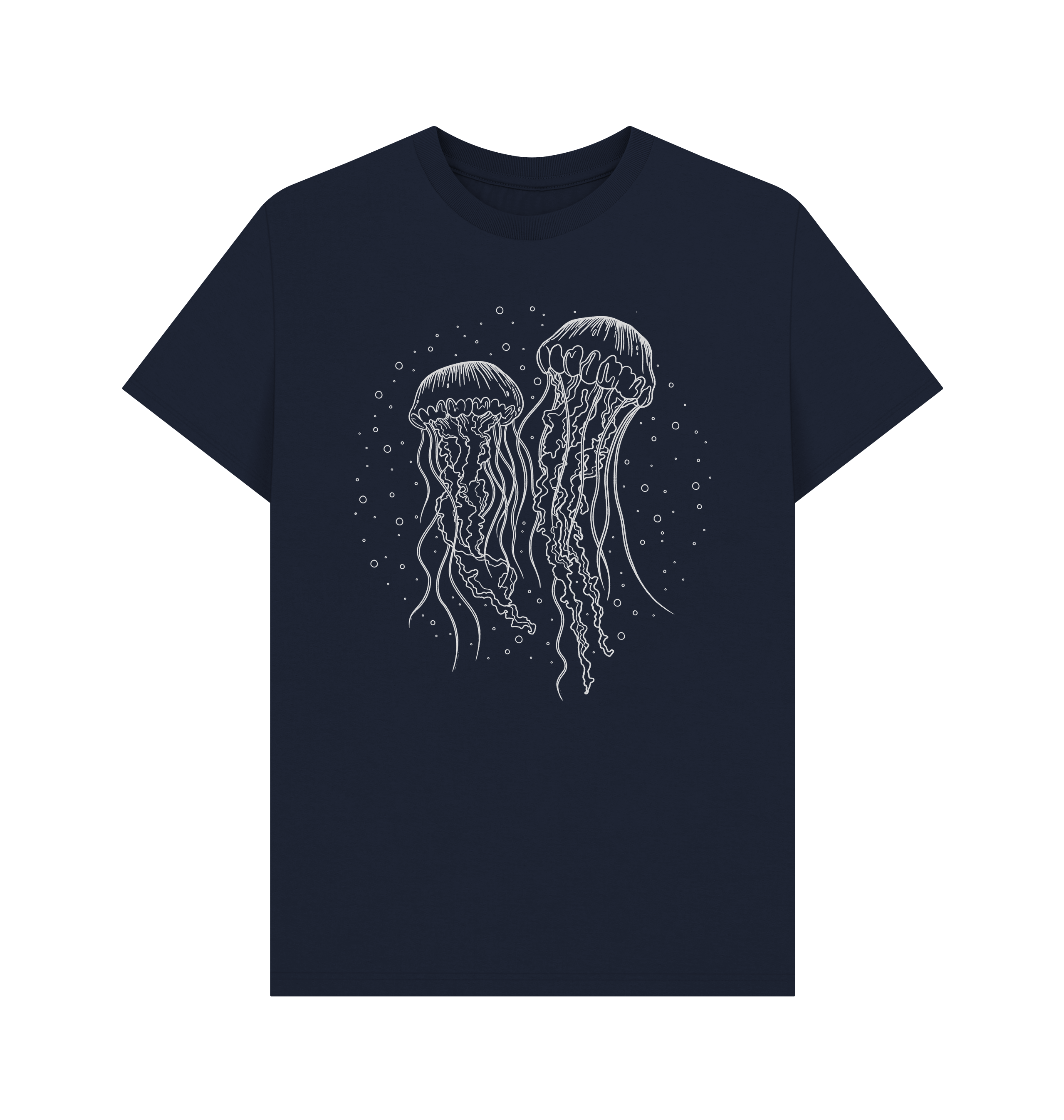 Navy Blue Printed T-shirt Front