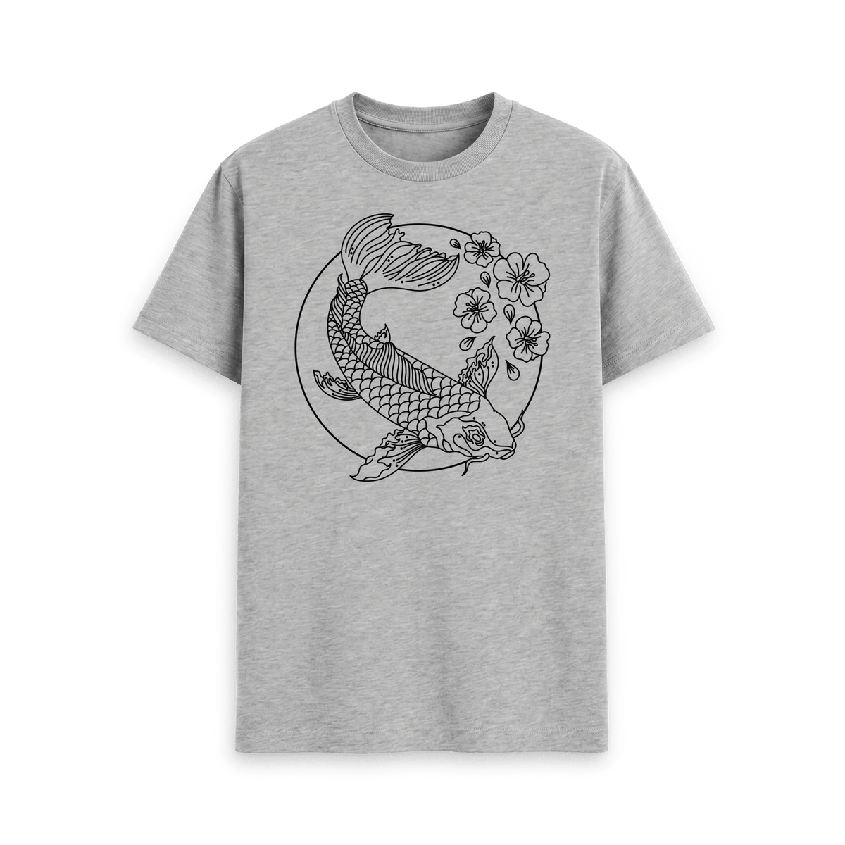 Athletic Grey Printed T-shirt Front
