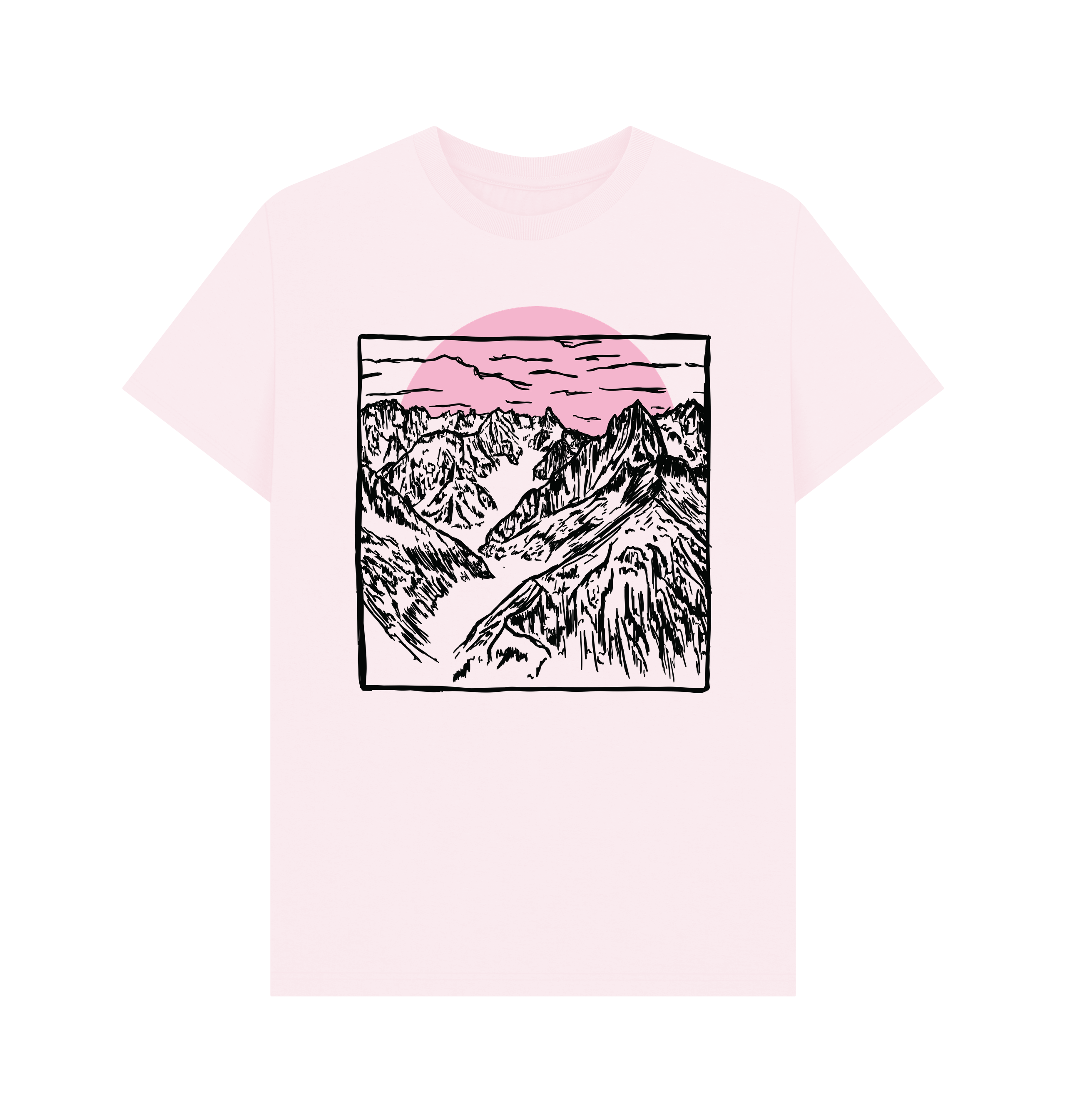 Pink Printed T-shirt Front