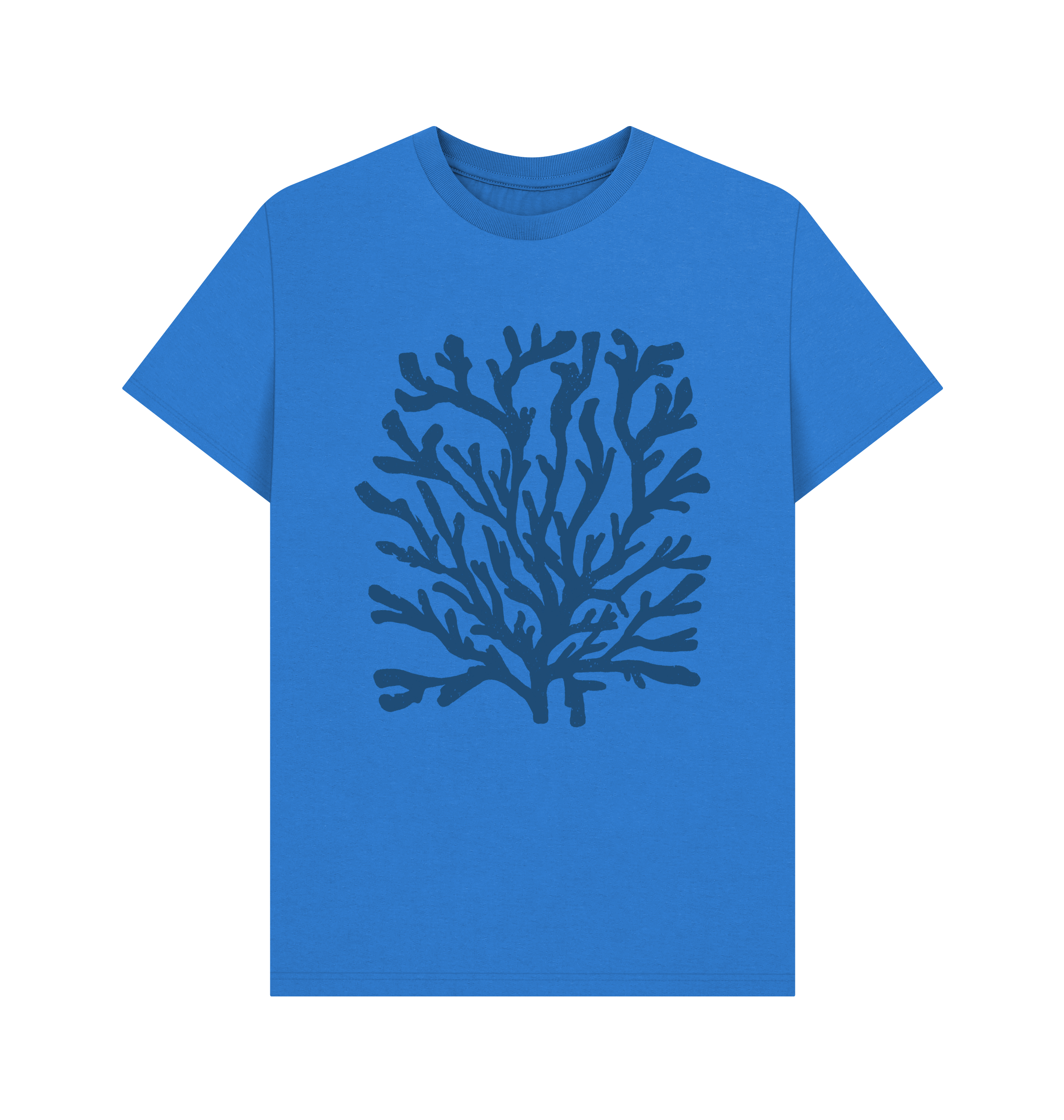 Bright Blue Printed T-shirt Front
