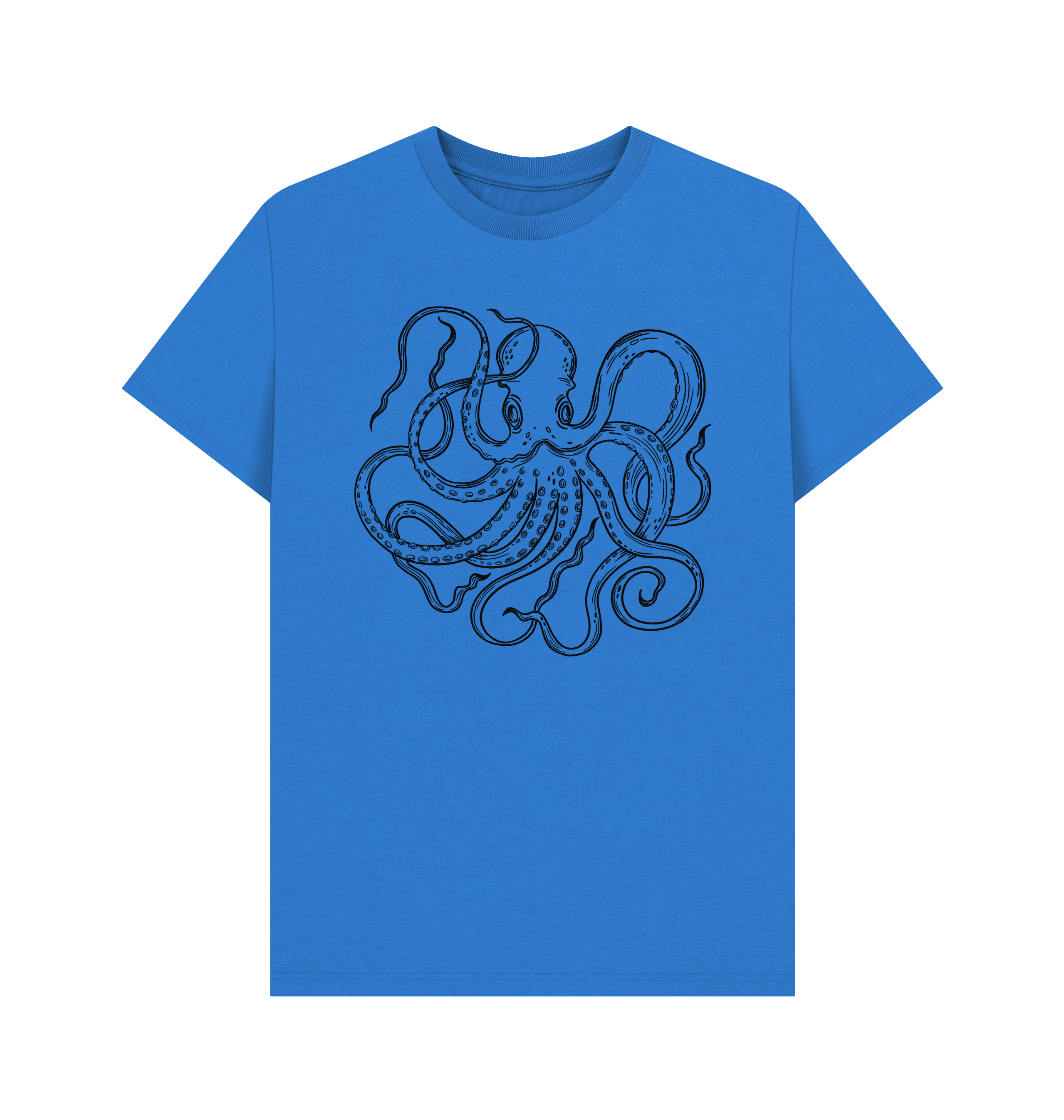 Bright Blue Printed T-shirt Front