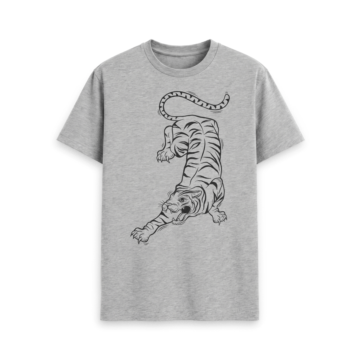 Athletic Grey Printed T-shirt Front
