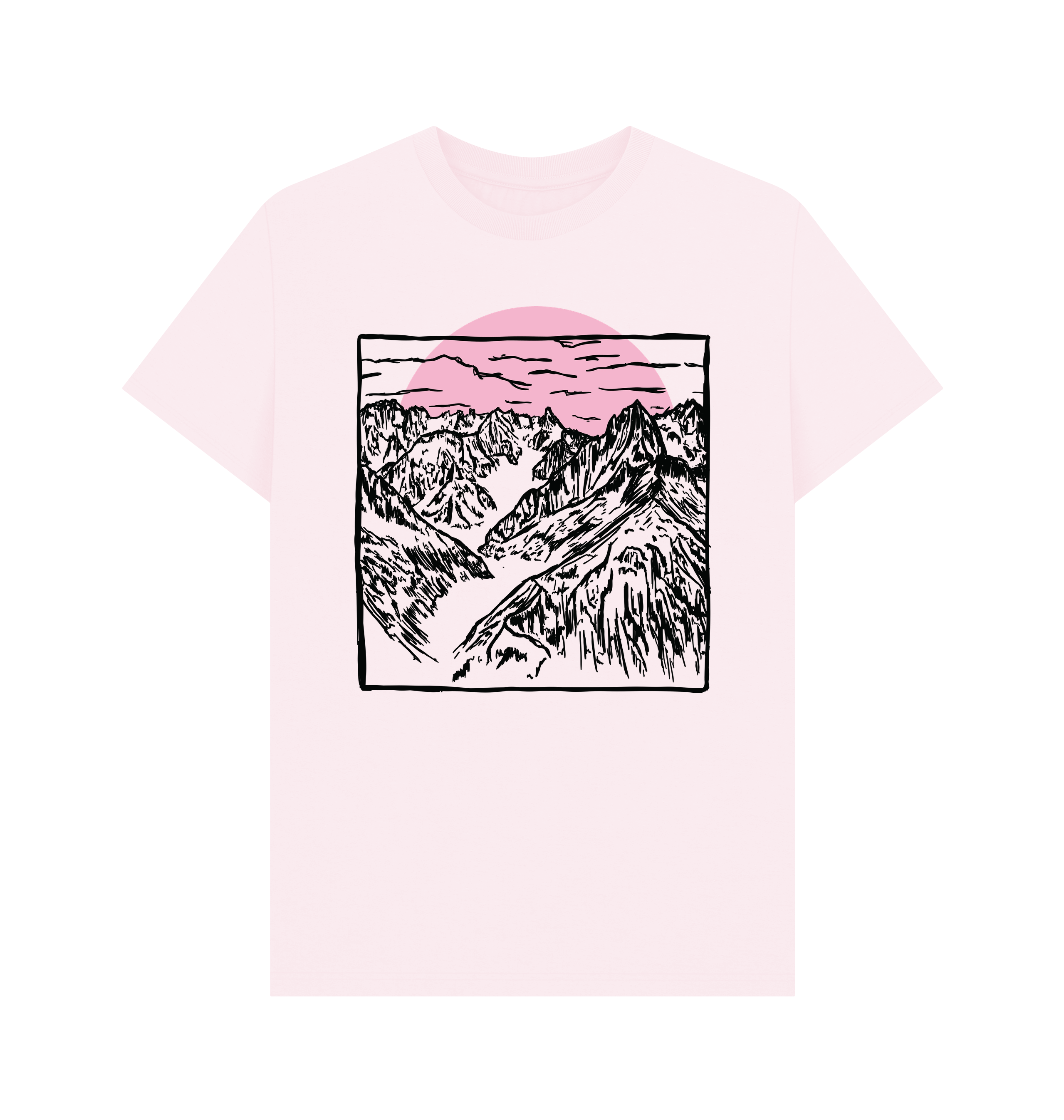 Pink Printed T-shirt Front