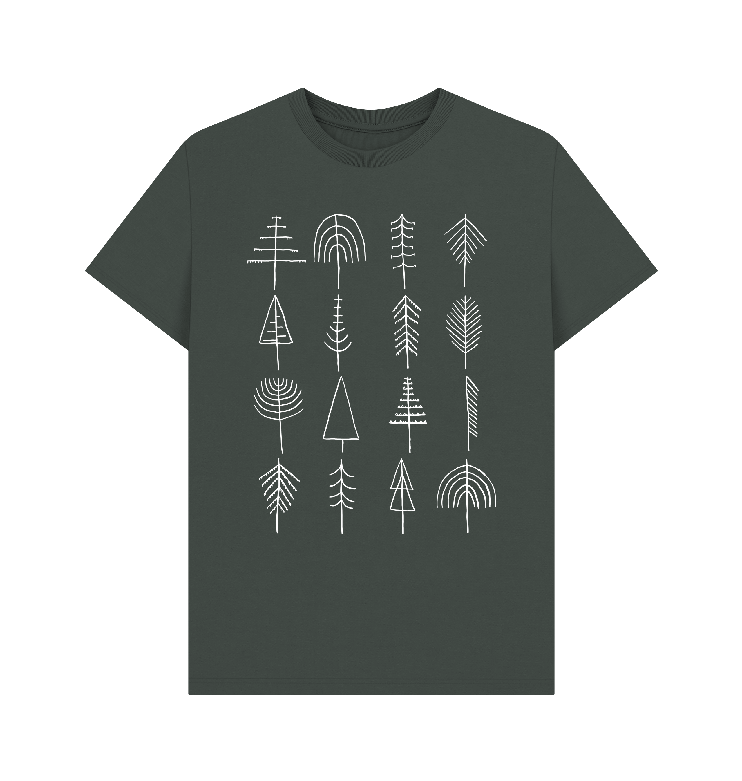 Dark Grey Printed T-shirt Front