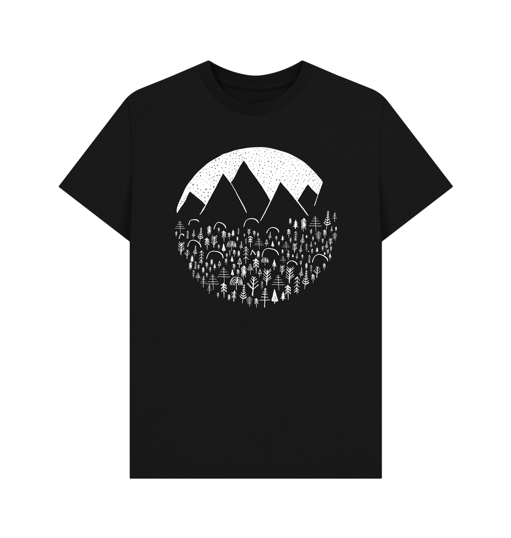 Black Printed T-shirt Front