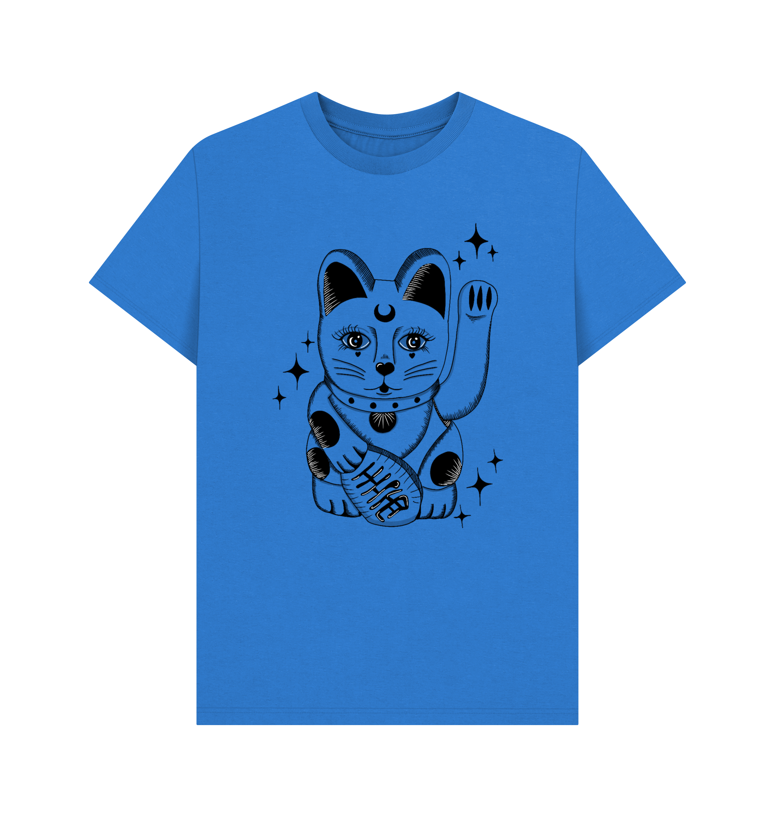 Bright Blue Printed T-shirt Front