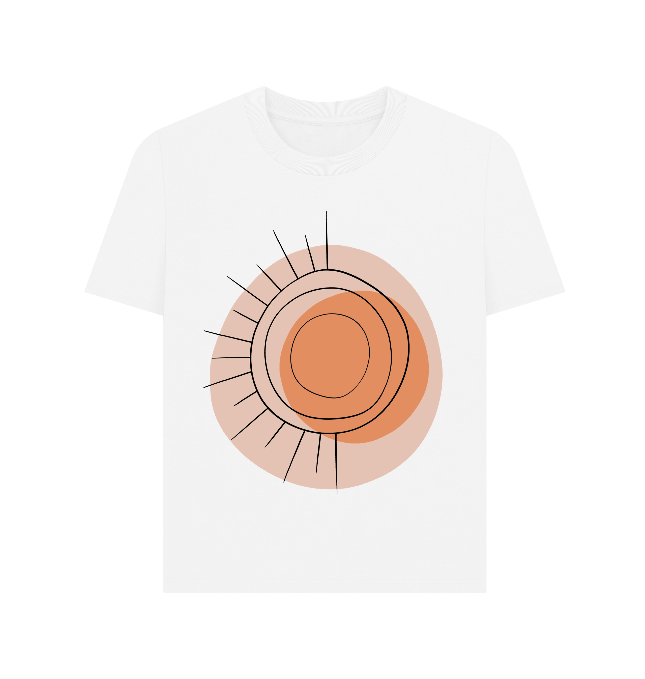 White Printed T-shirt Front