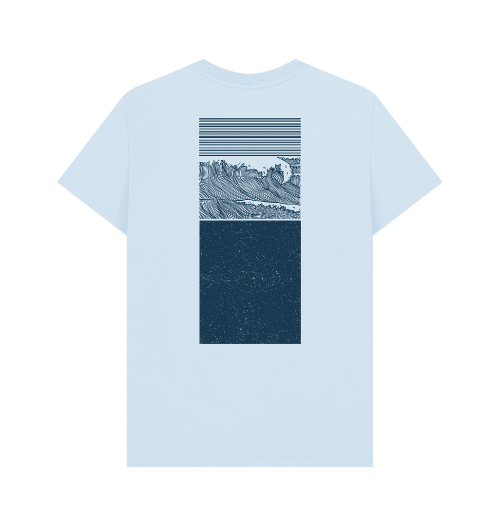 Sky Blue Printed T-shirt Back
