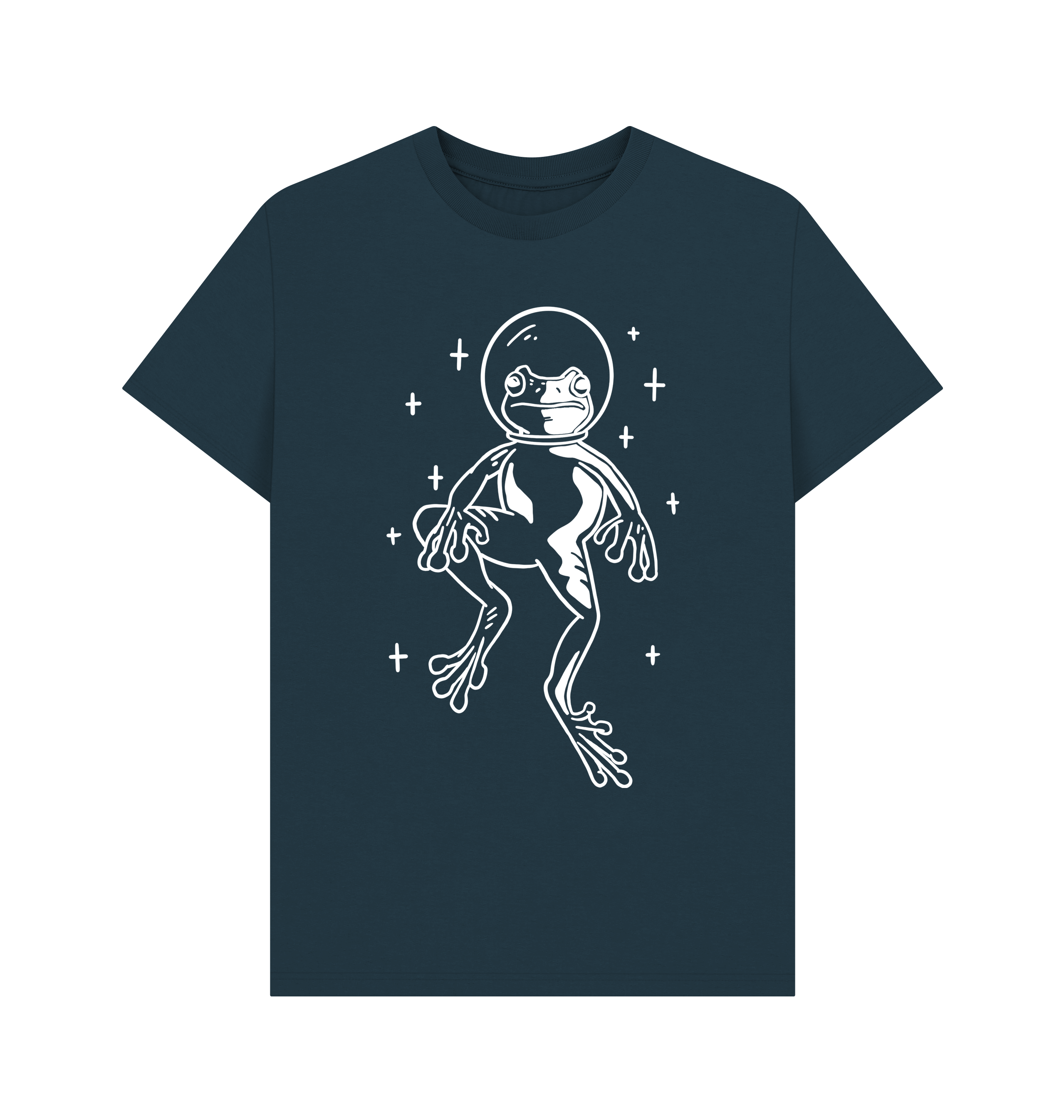 Denim Blue Printed T-shirt Front