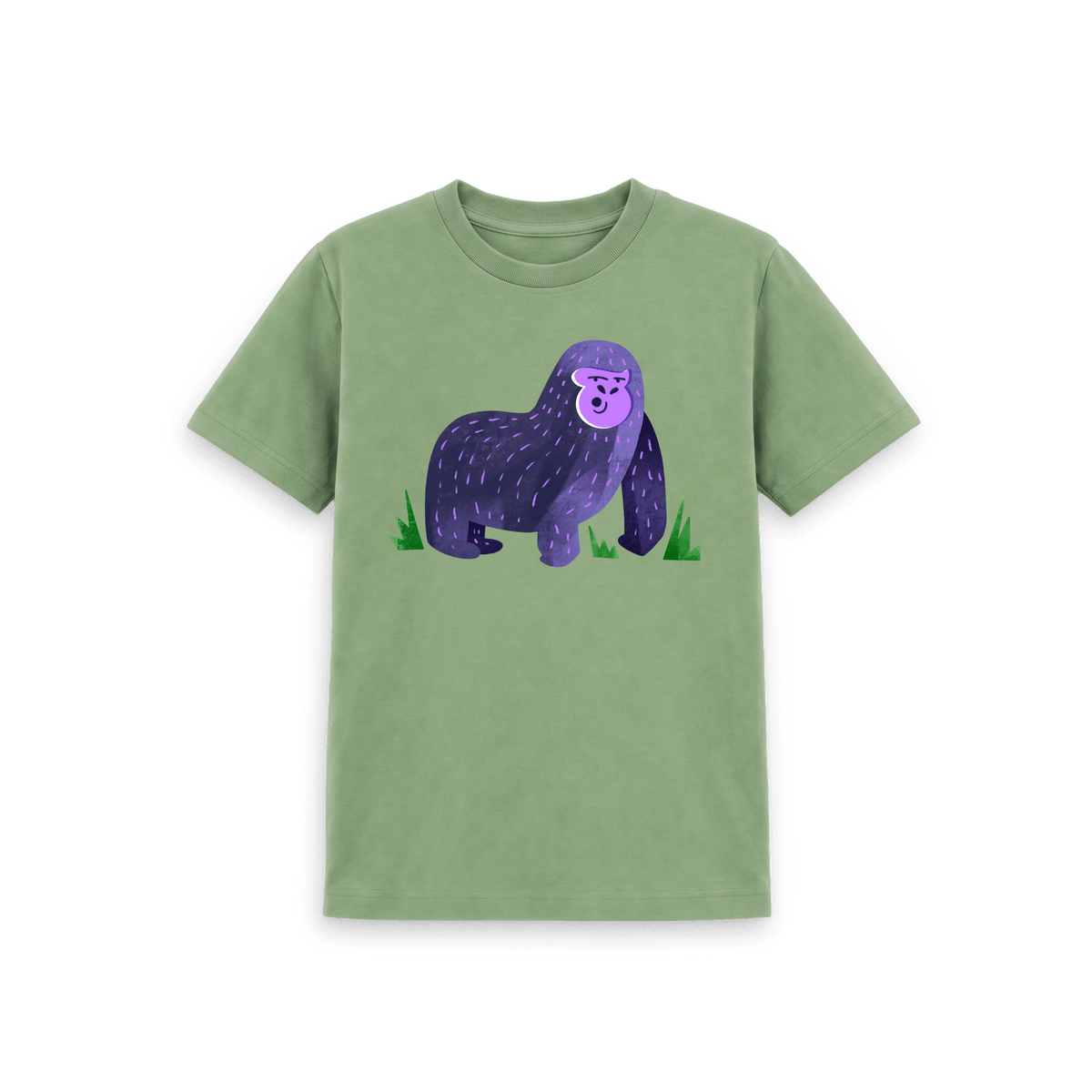 Sage Printed Kids T-Shirt Front