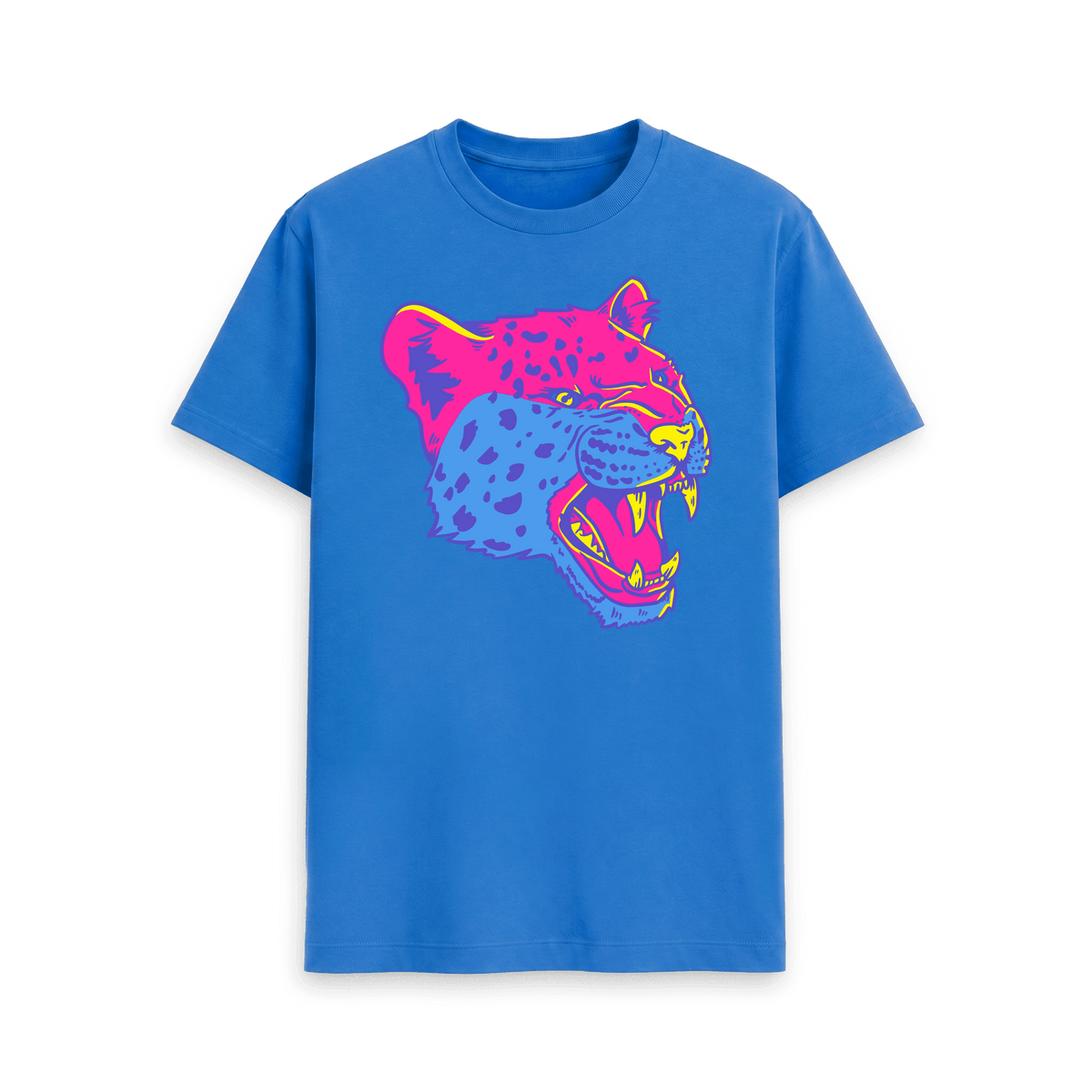 Bright Blue Printed T-shirt Front