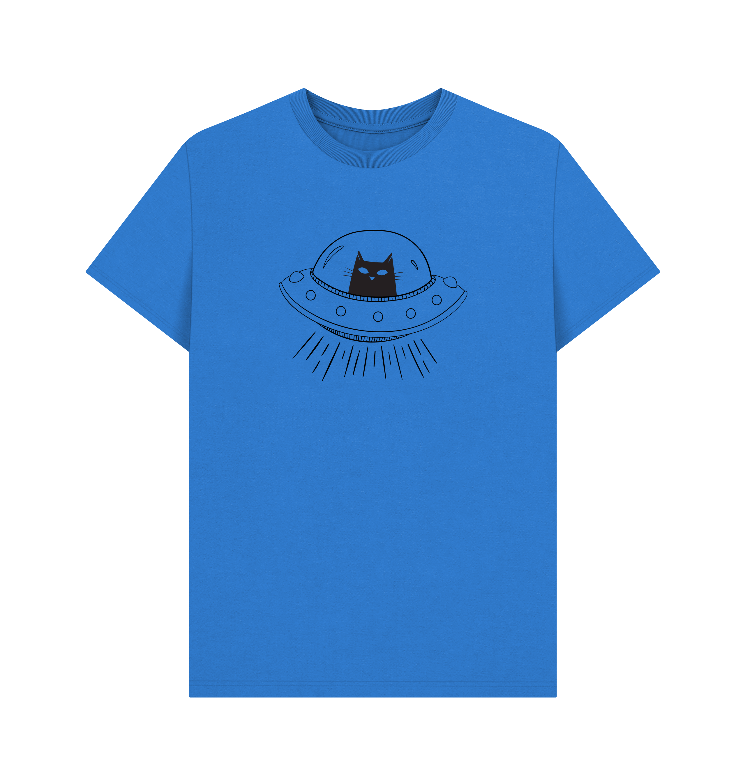 Bright Blue Printed T-shirt Front
