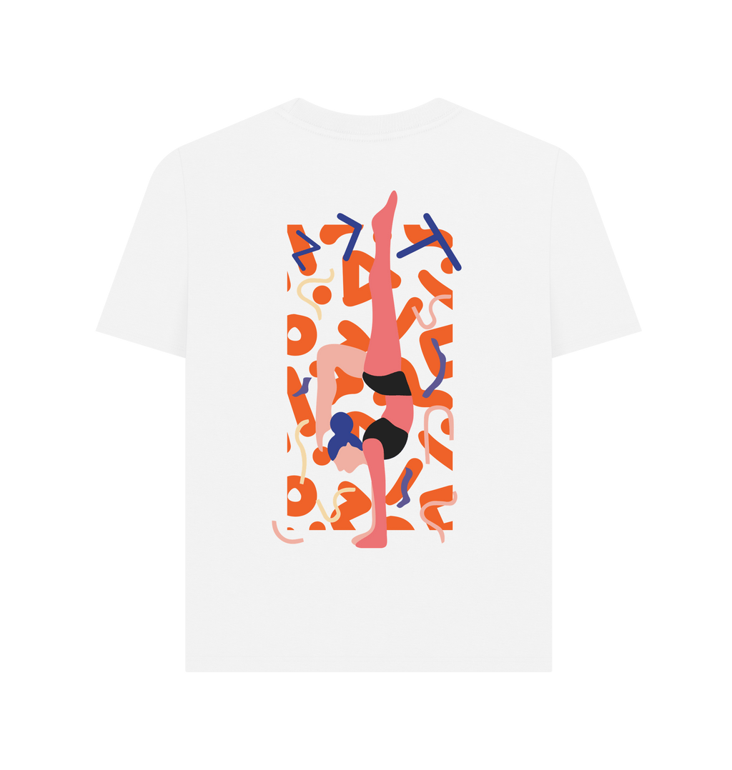 White Printed T-shirt Back