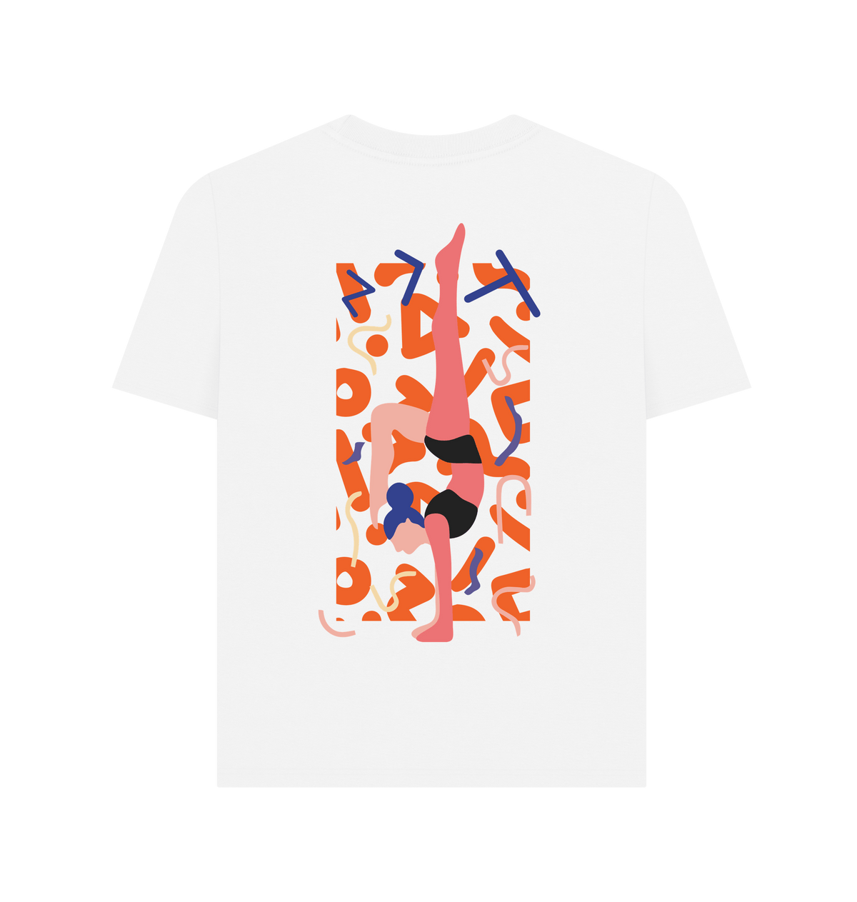 White Printed T-shirt Back