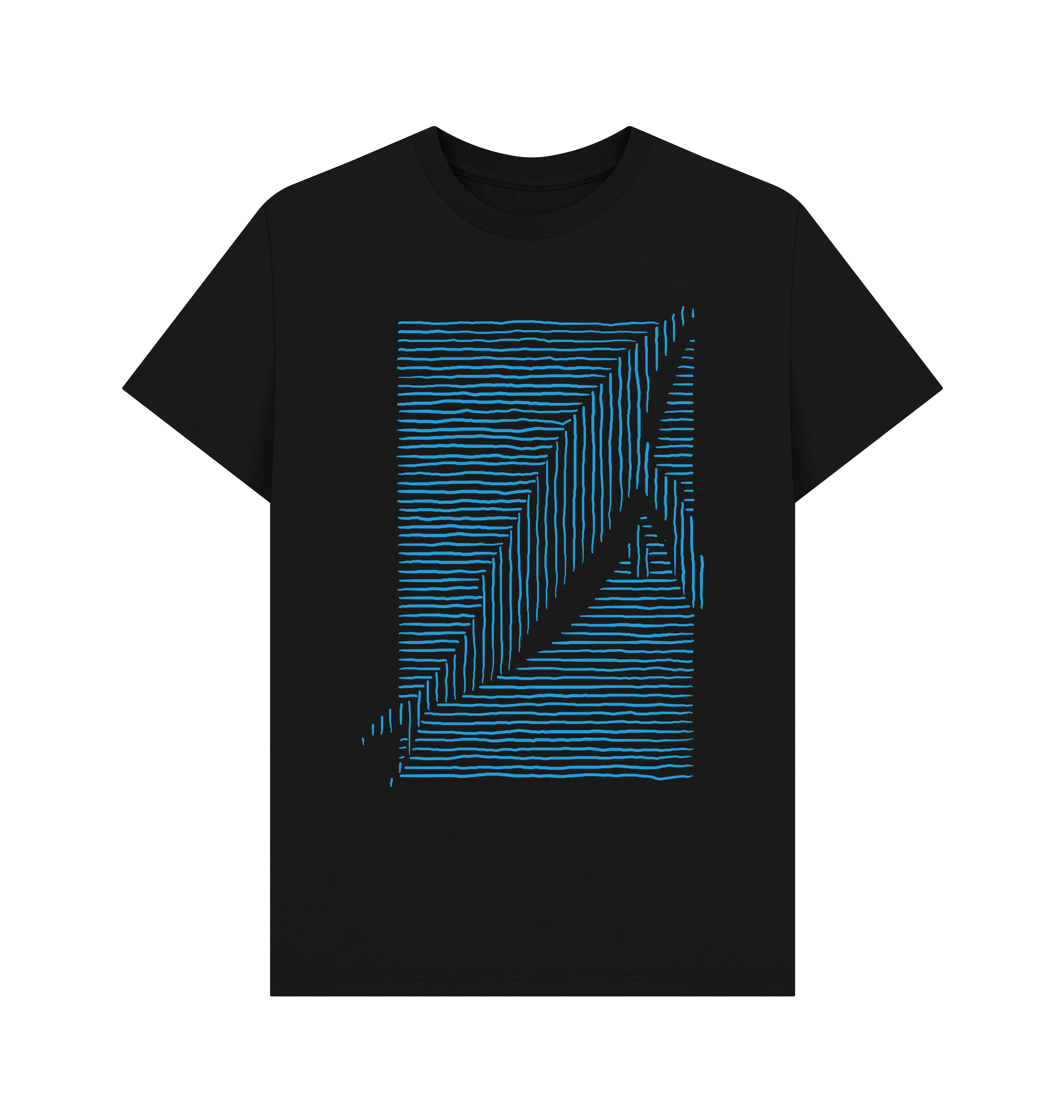Black Printed T-shirt Front