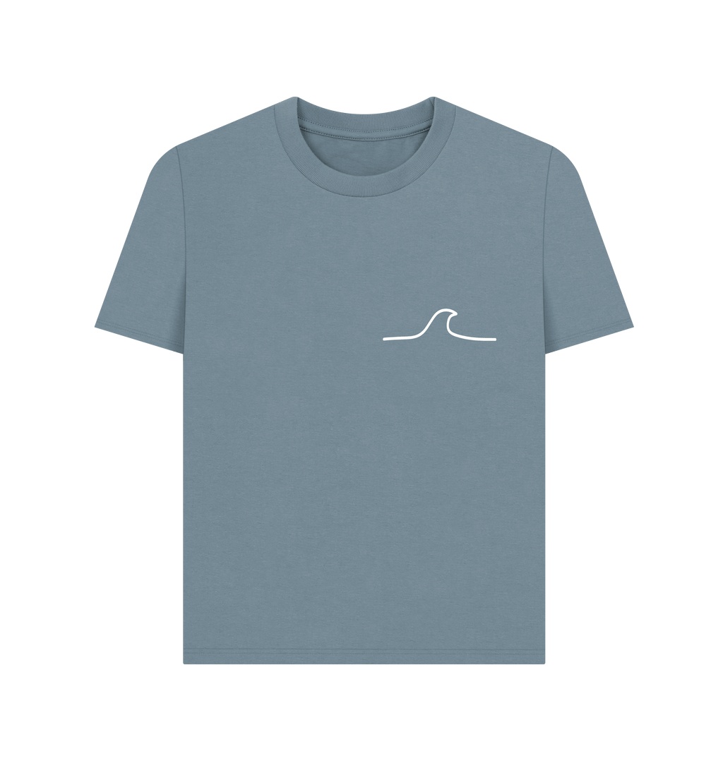 Stone Blue Printed T-shirt Front