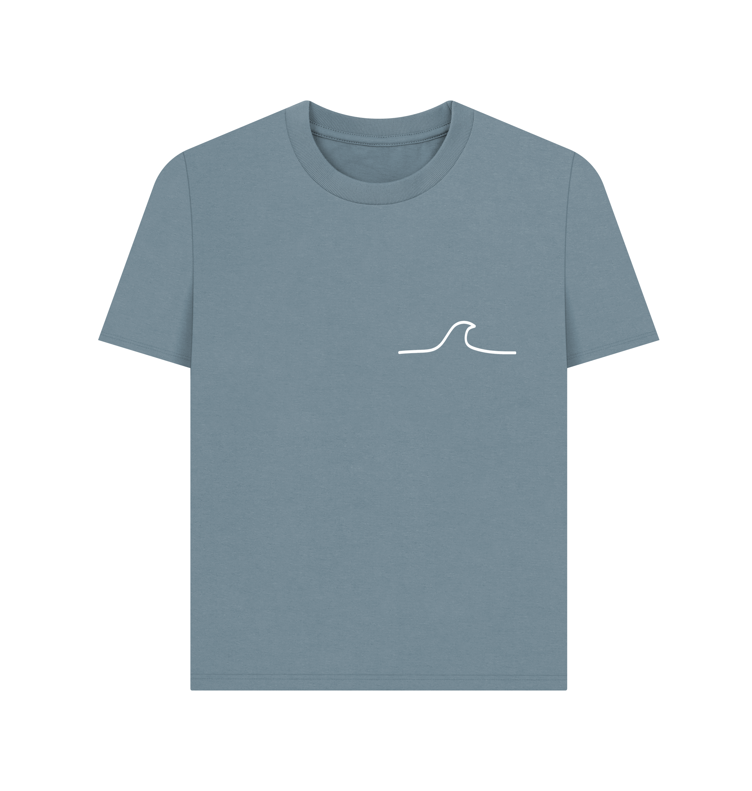 Stone Blue Printed T-shirt Front
