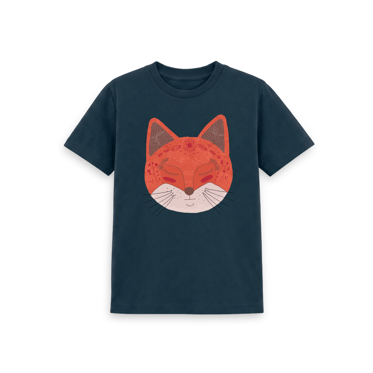 Denim Blue Printed Kids T-Shirt Front