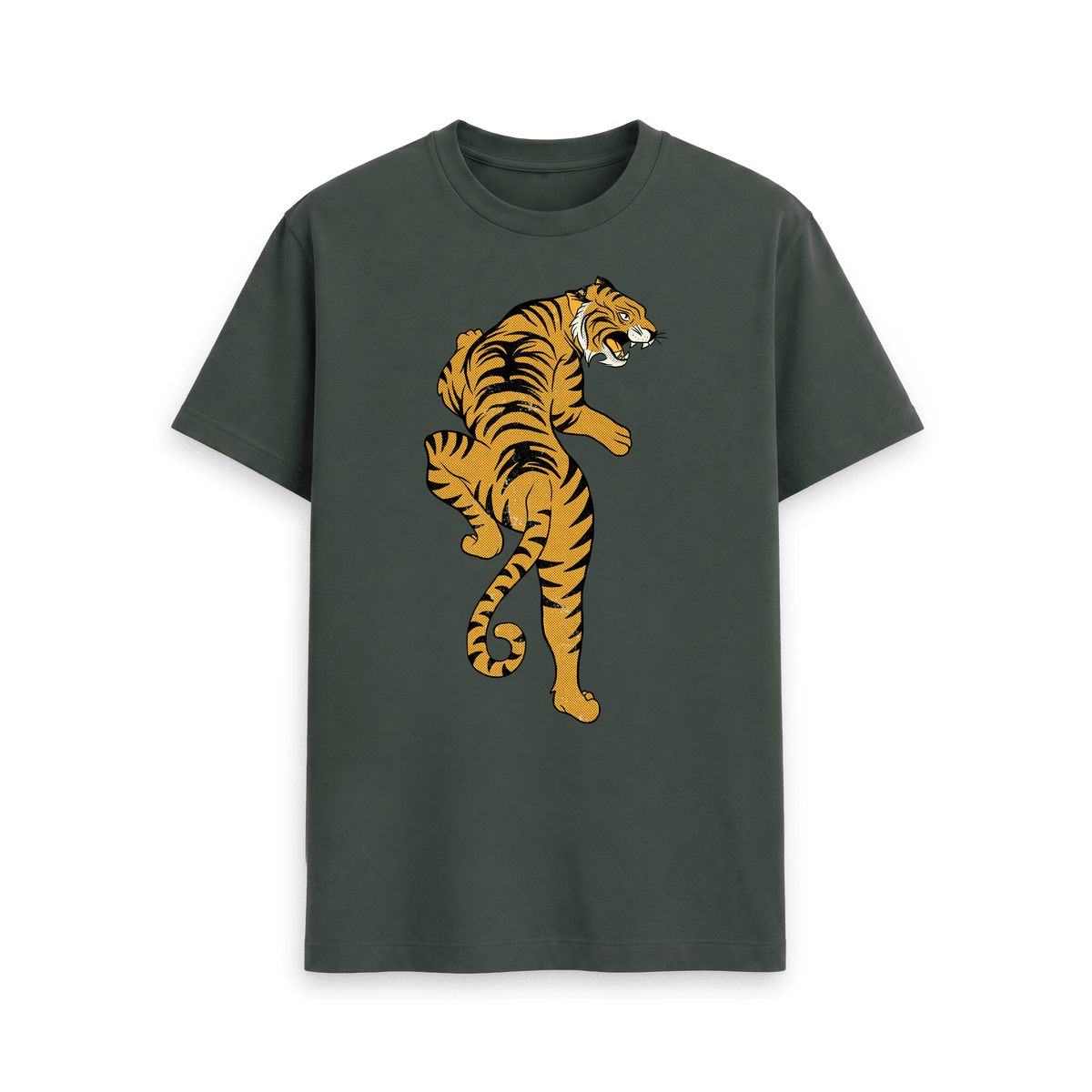 Dark Grey Printed T-shirt Front