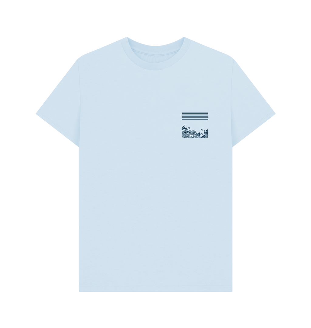 Sky Blue Printed T-shirt Front