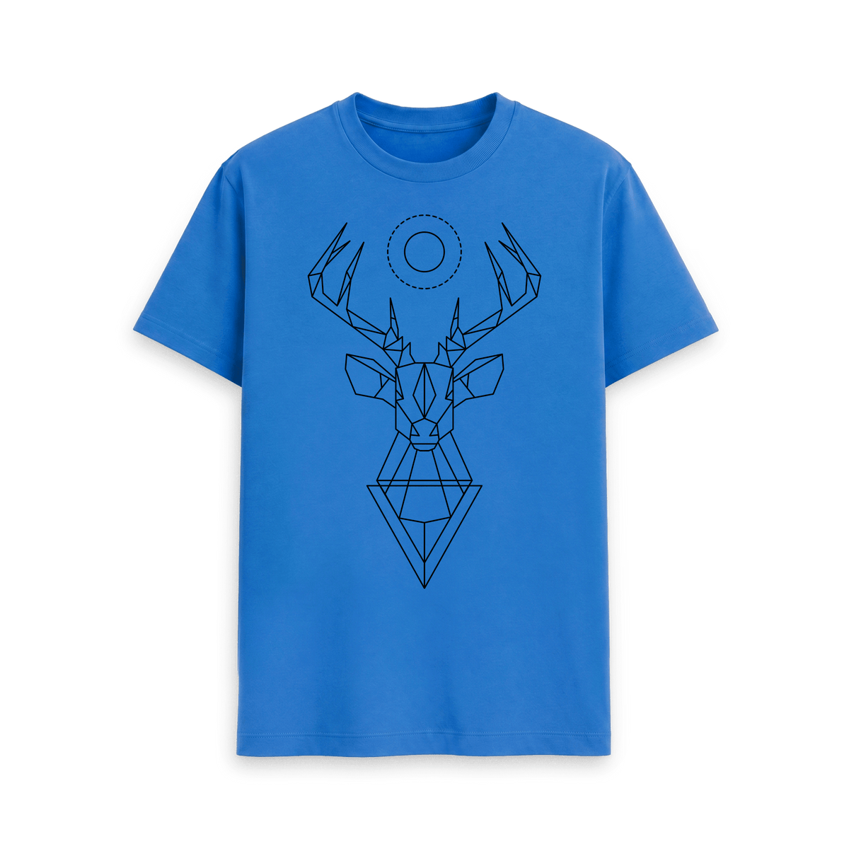 Bright Blue Printed T-shirt Front