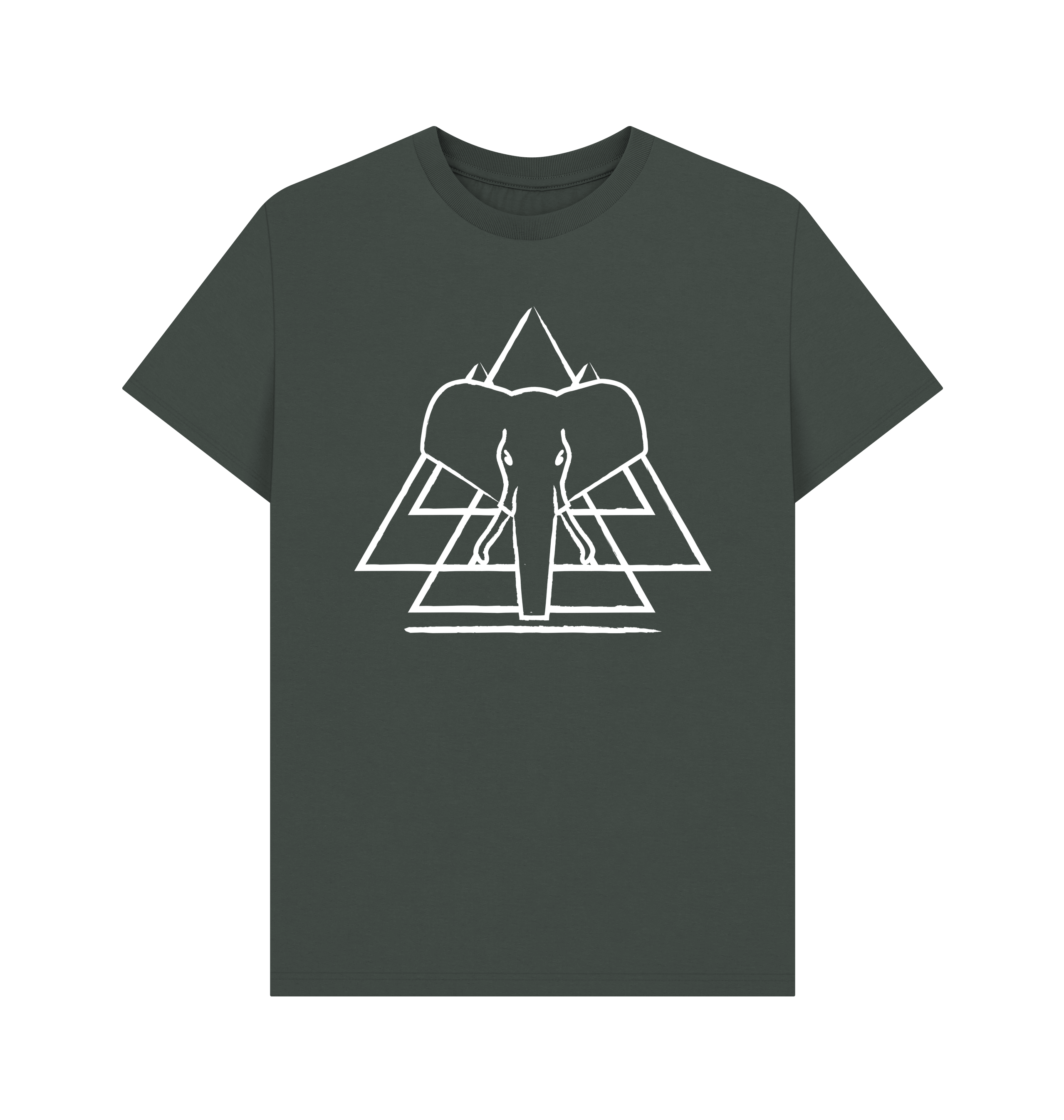 Dark Grey Printed T-shirt Front