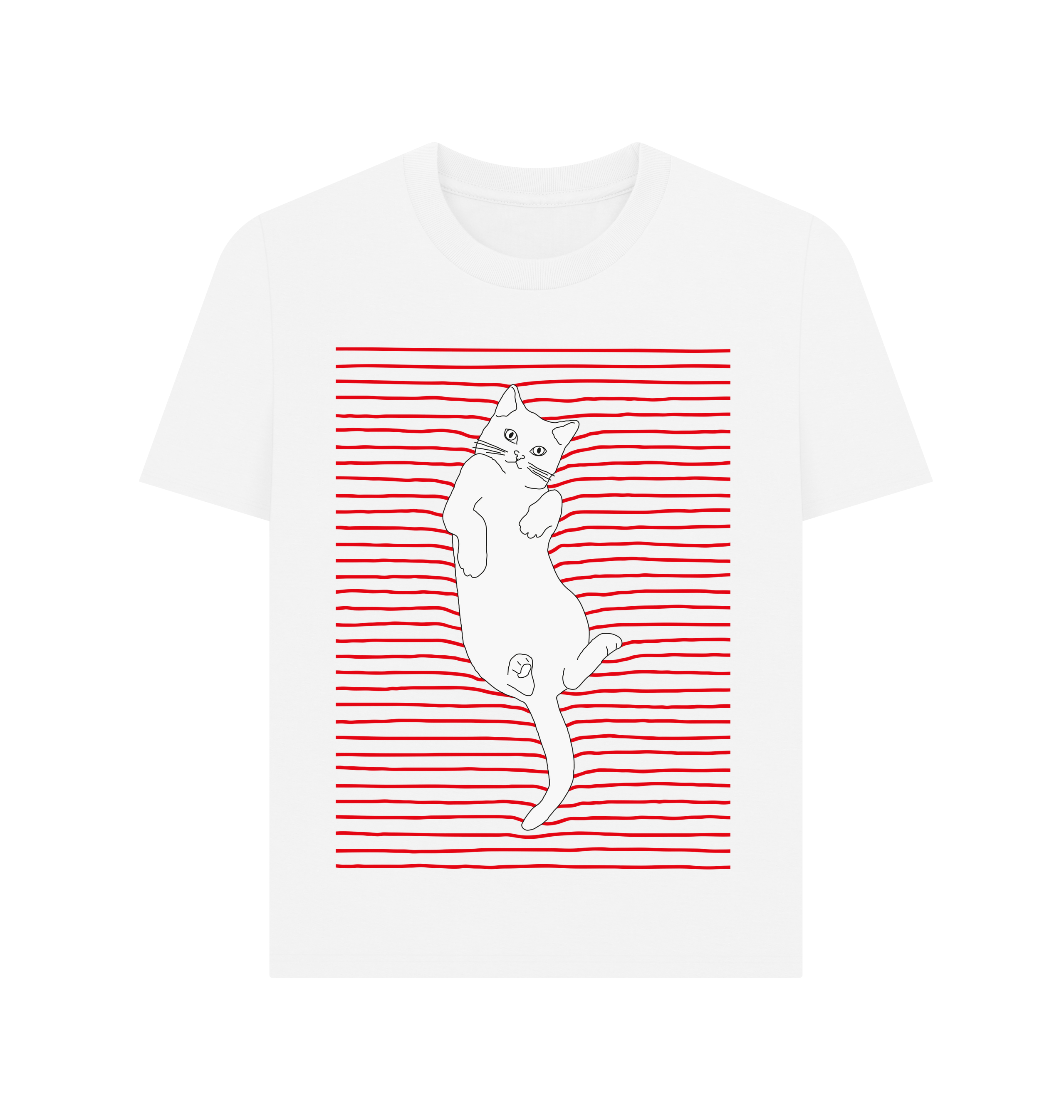 White Printed T-shirt Front