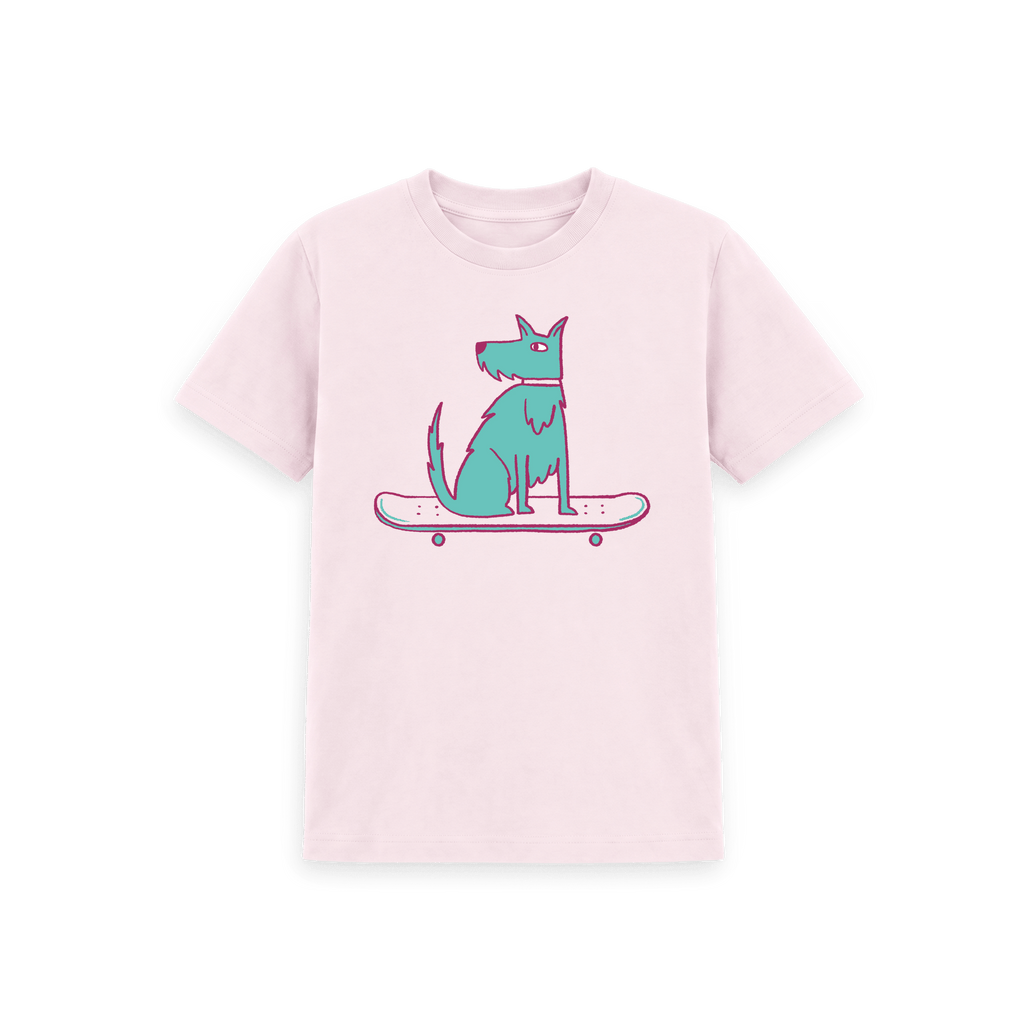 Pink Printed Kids T-Shirt Front