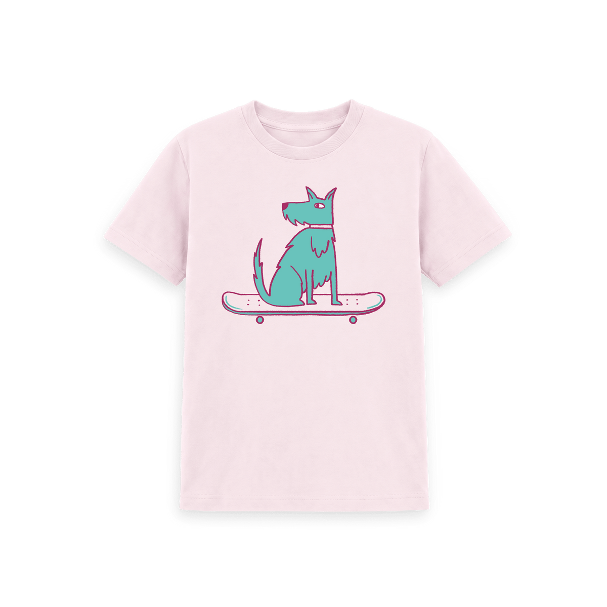 Pink Printed Kids T-Shirt Front