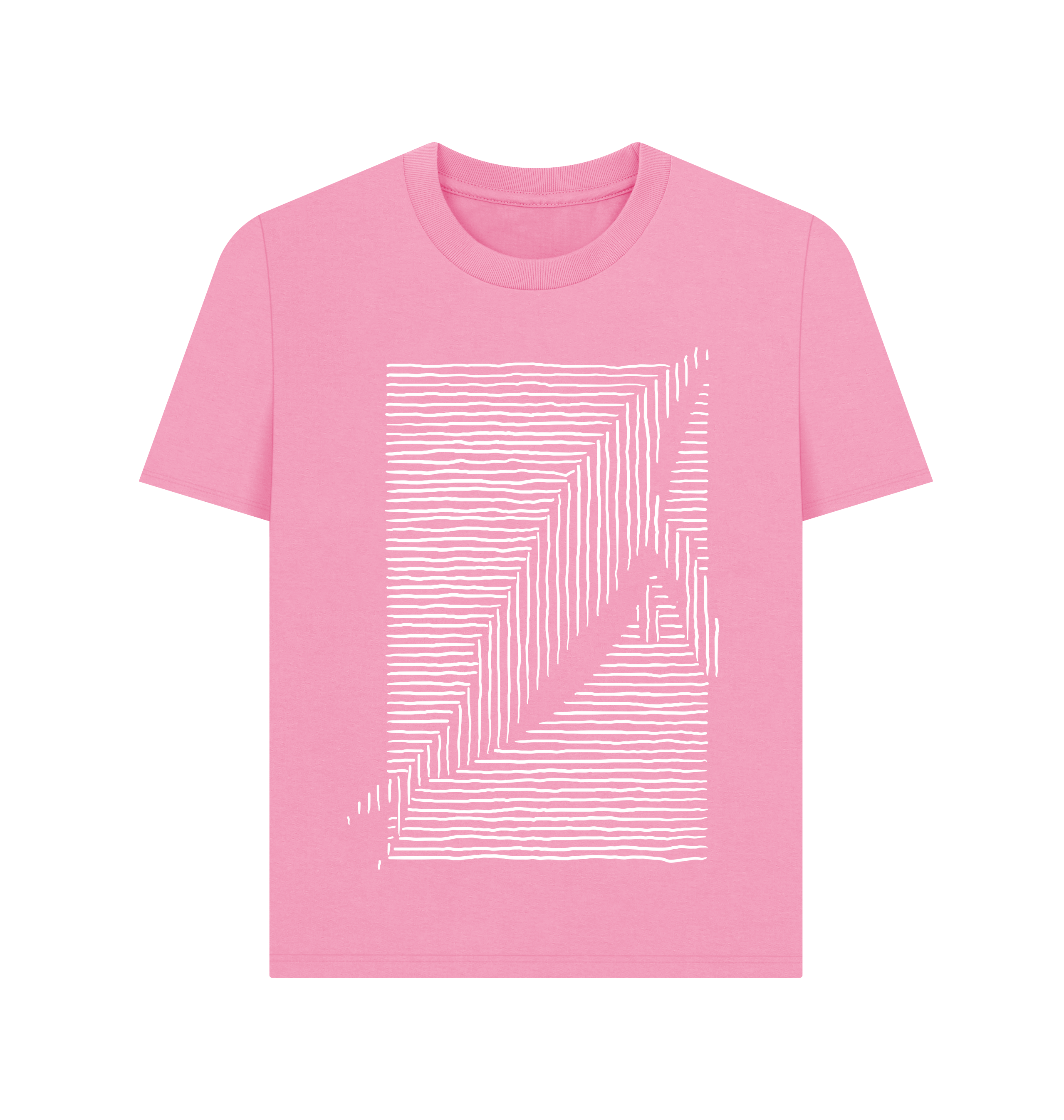 Rose Pink Printed T-shirt Front