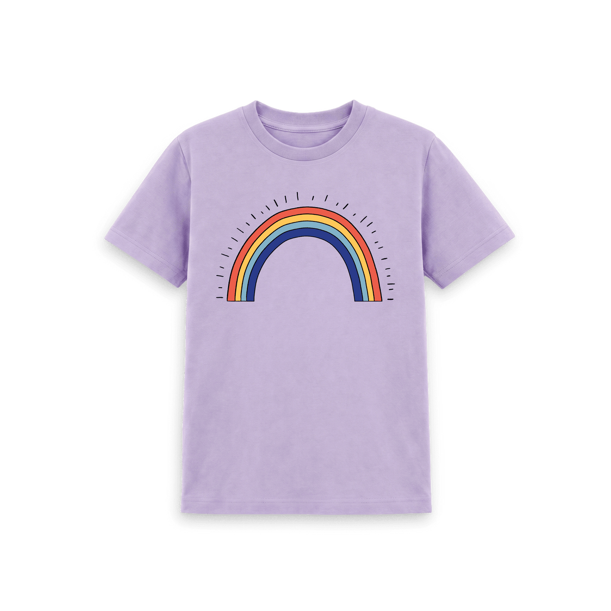 Soft Lilac Printed Kids T-Shirt Front