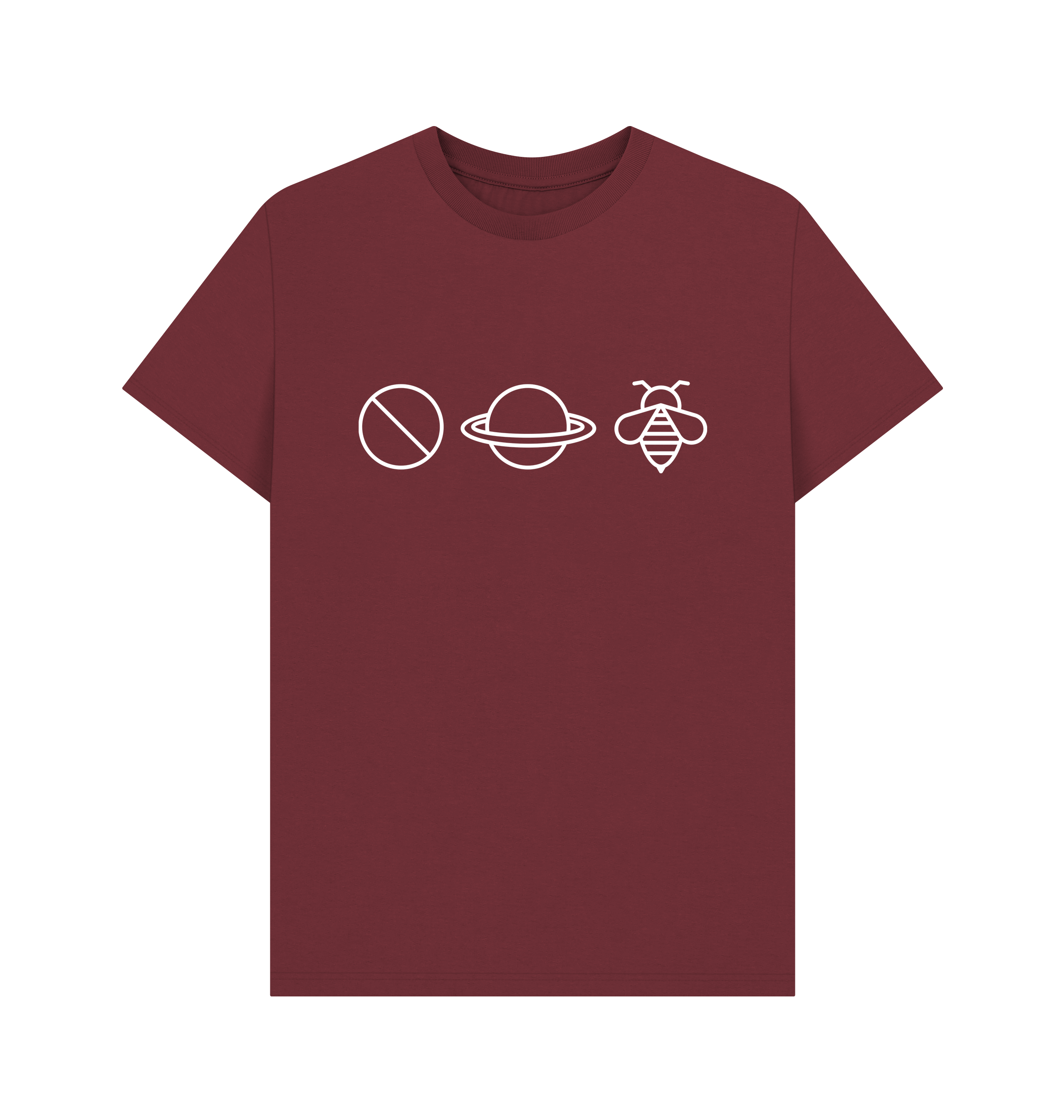Red Wine Printed T-shirt Front