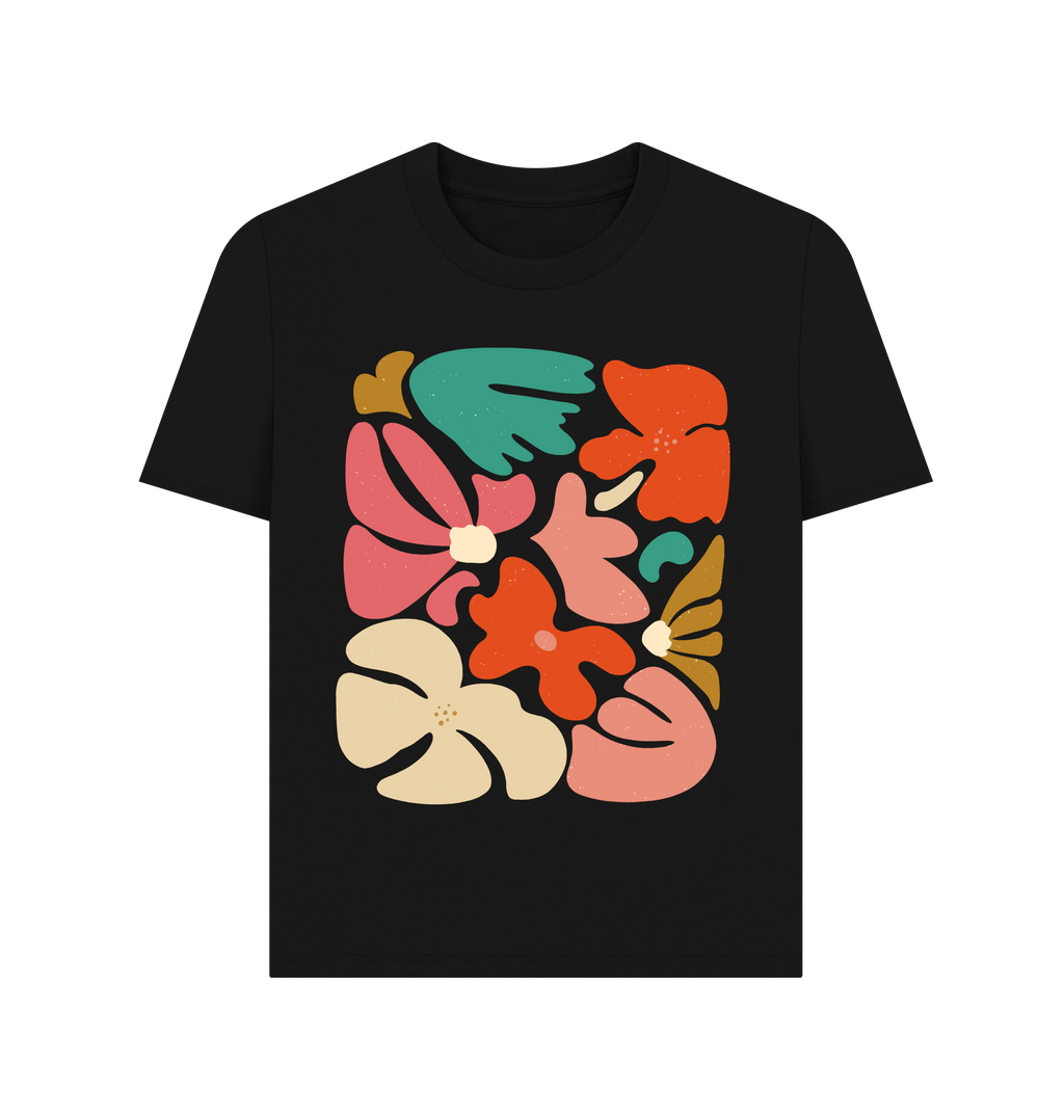 Black Printed T-shirt Front