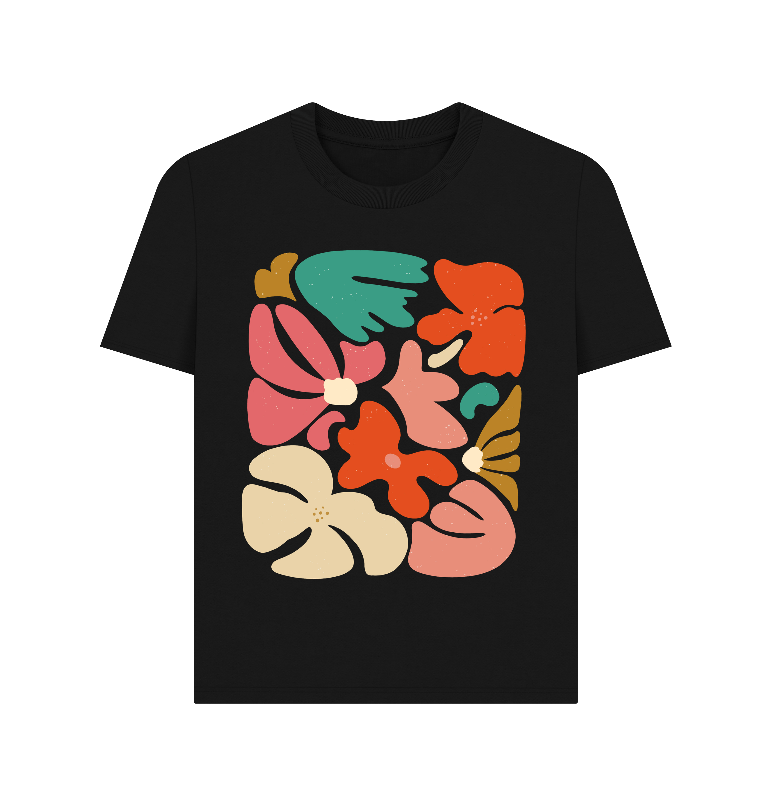 Black Printed T-shirt Front