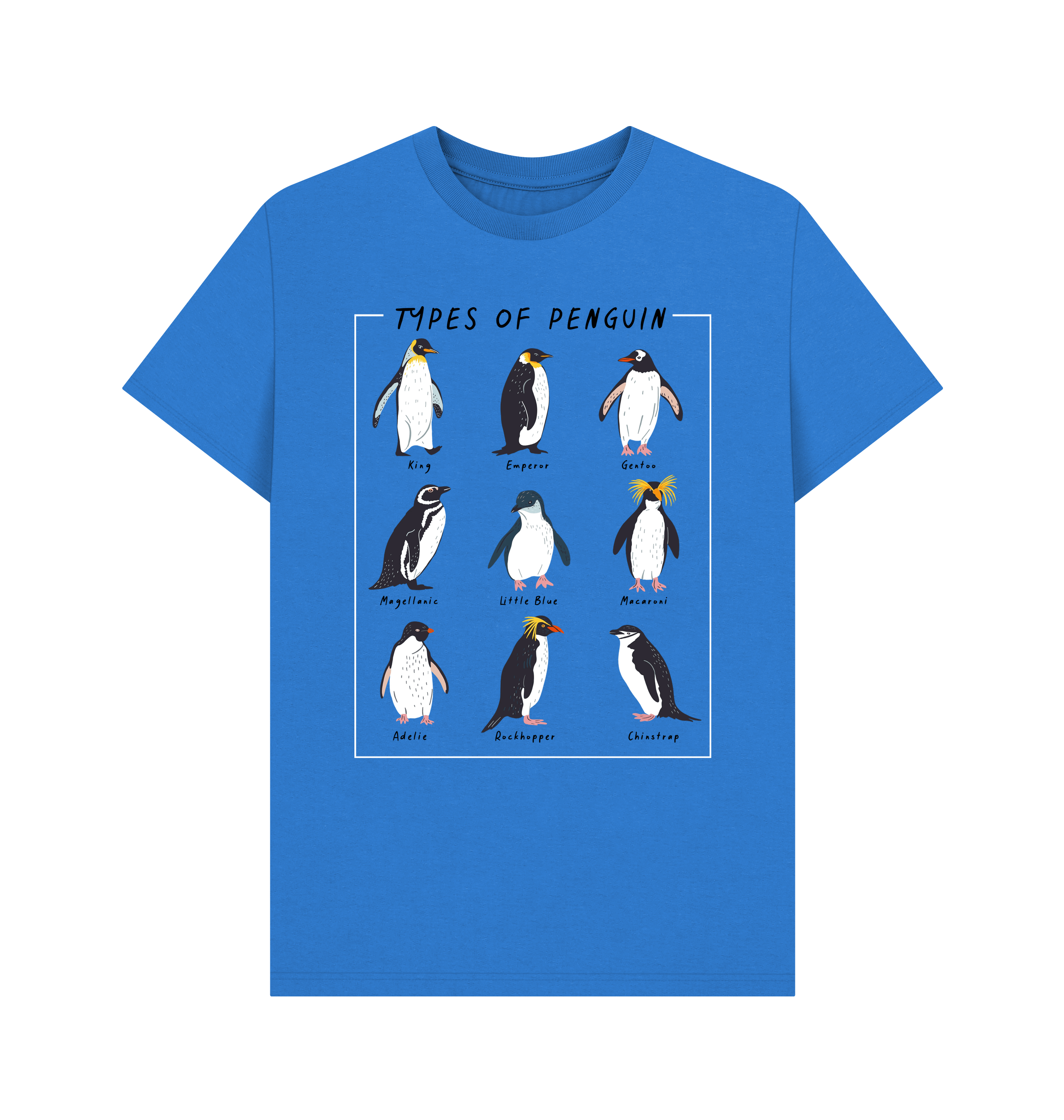 Bright Blue Printed T-shirt Front