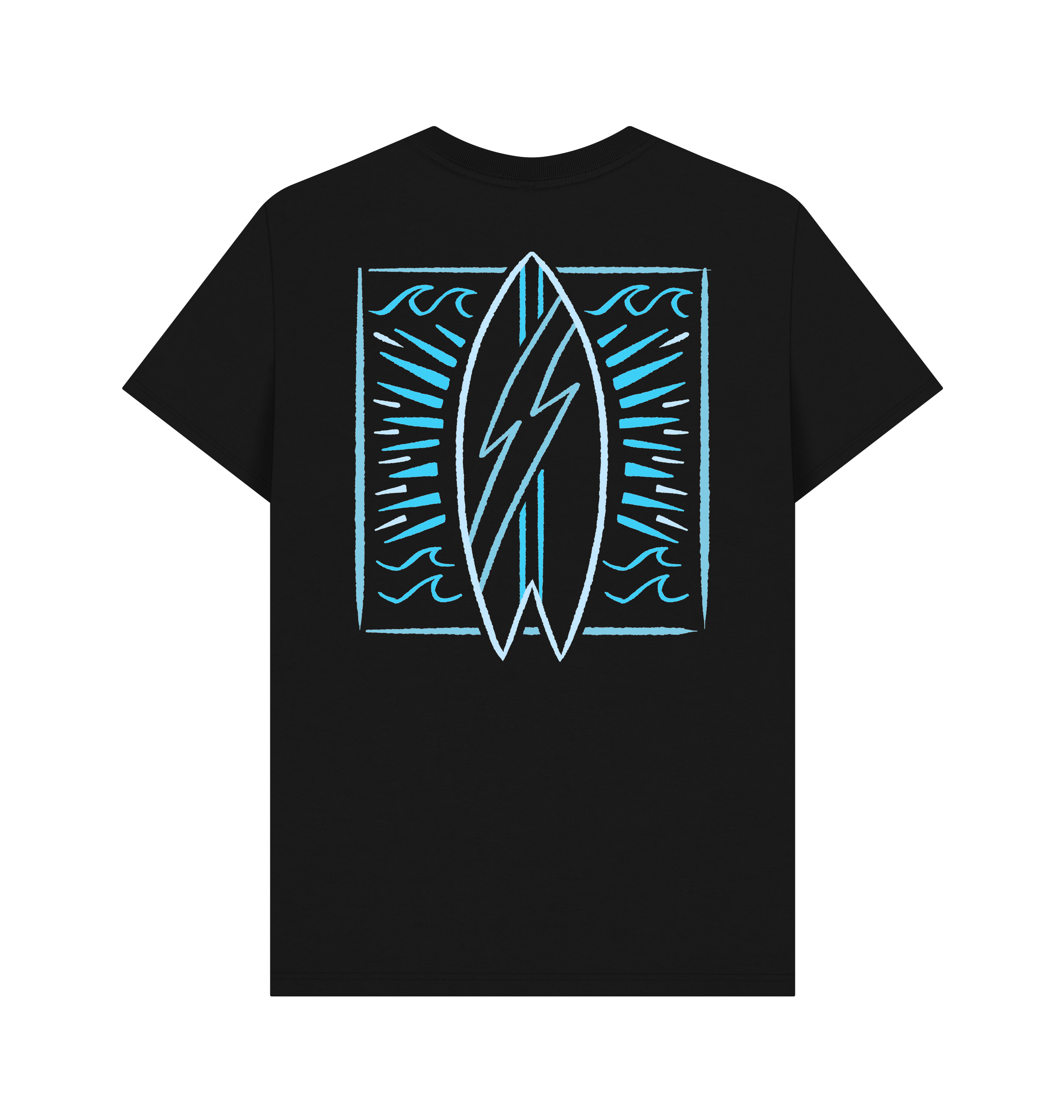 Black Printed T-shirt Back