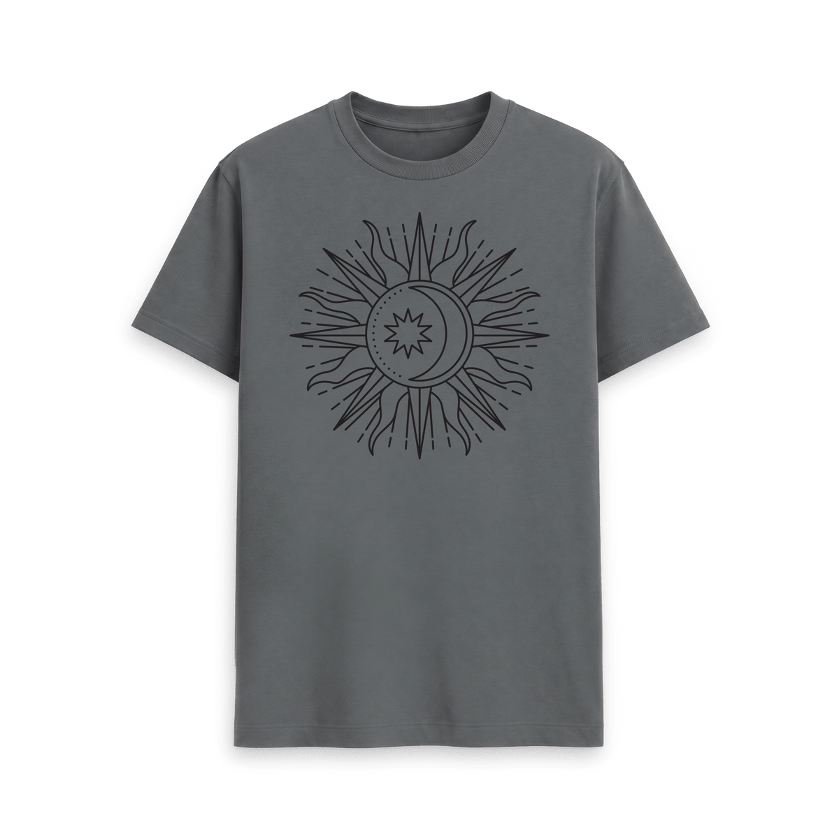 Slate Grey Printed T-shirt Front