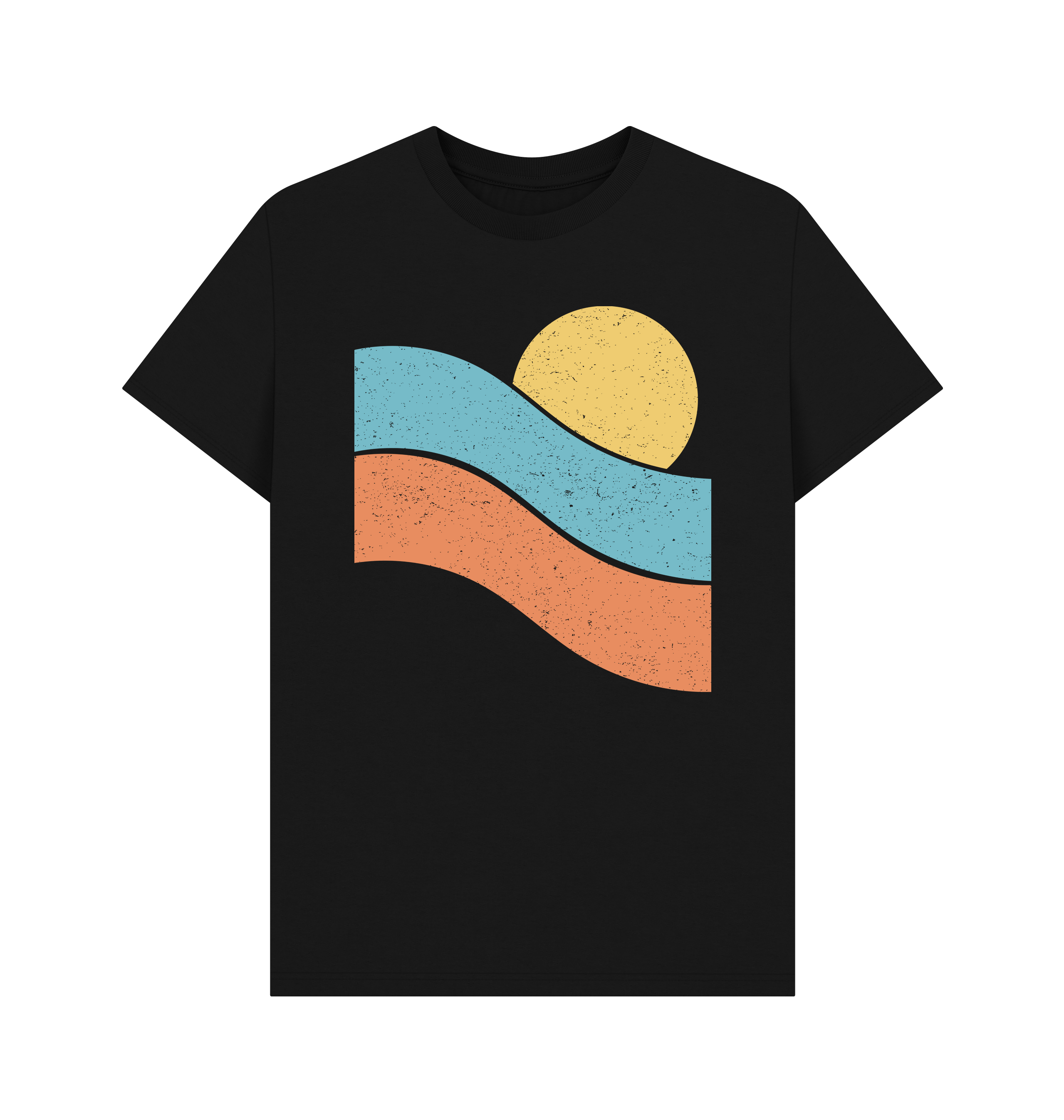Black Printed T-shirt Front