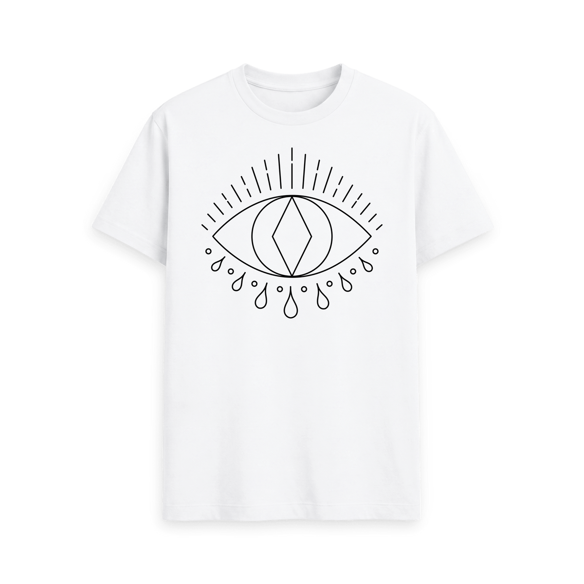 White Printed T-shirt Front