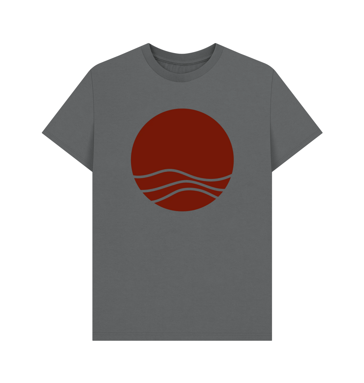 Slate Grey Printed T-shirt Front