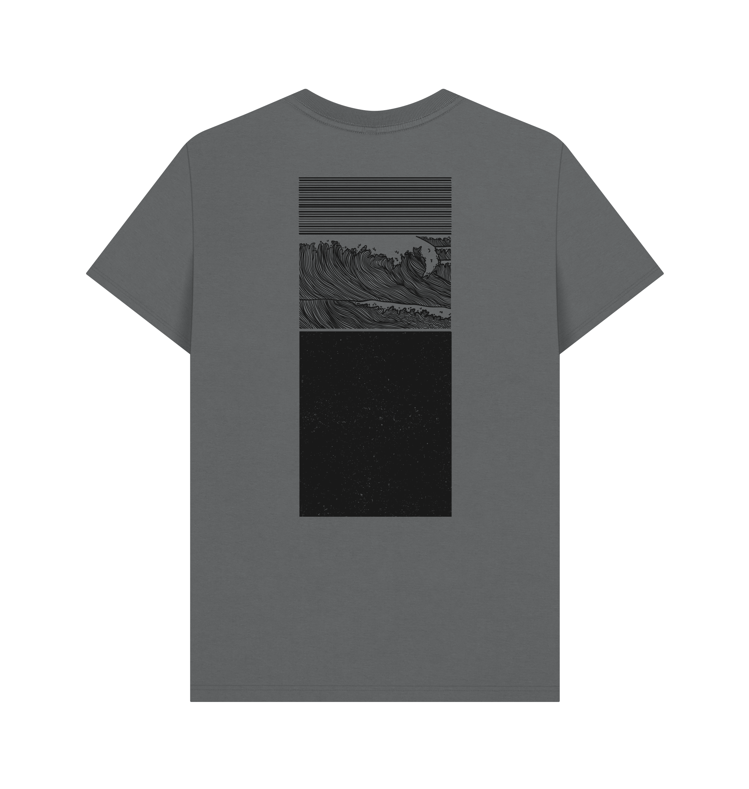 Slate Grey Printed T-shirt Back