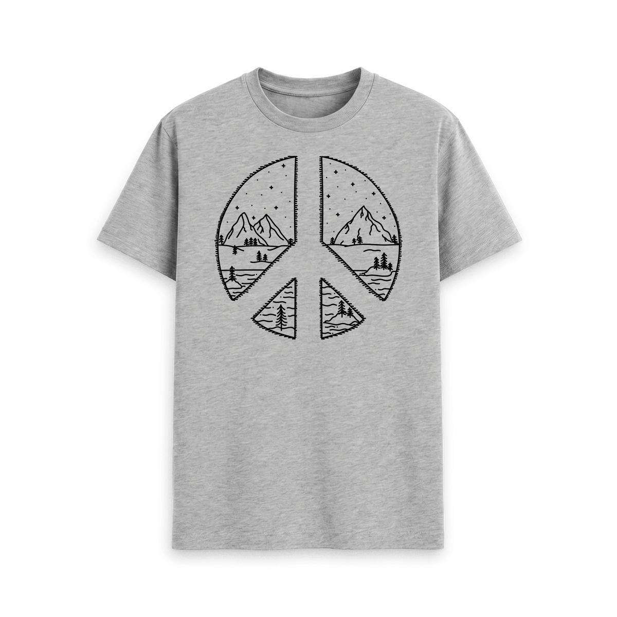 Athletic Grey Printed T-shirt Front
